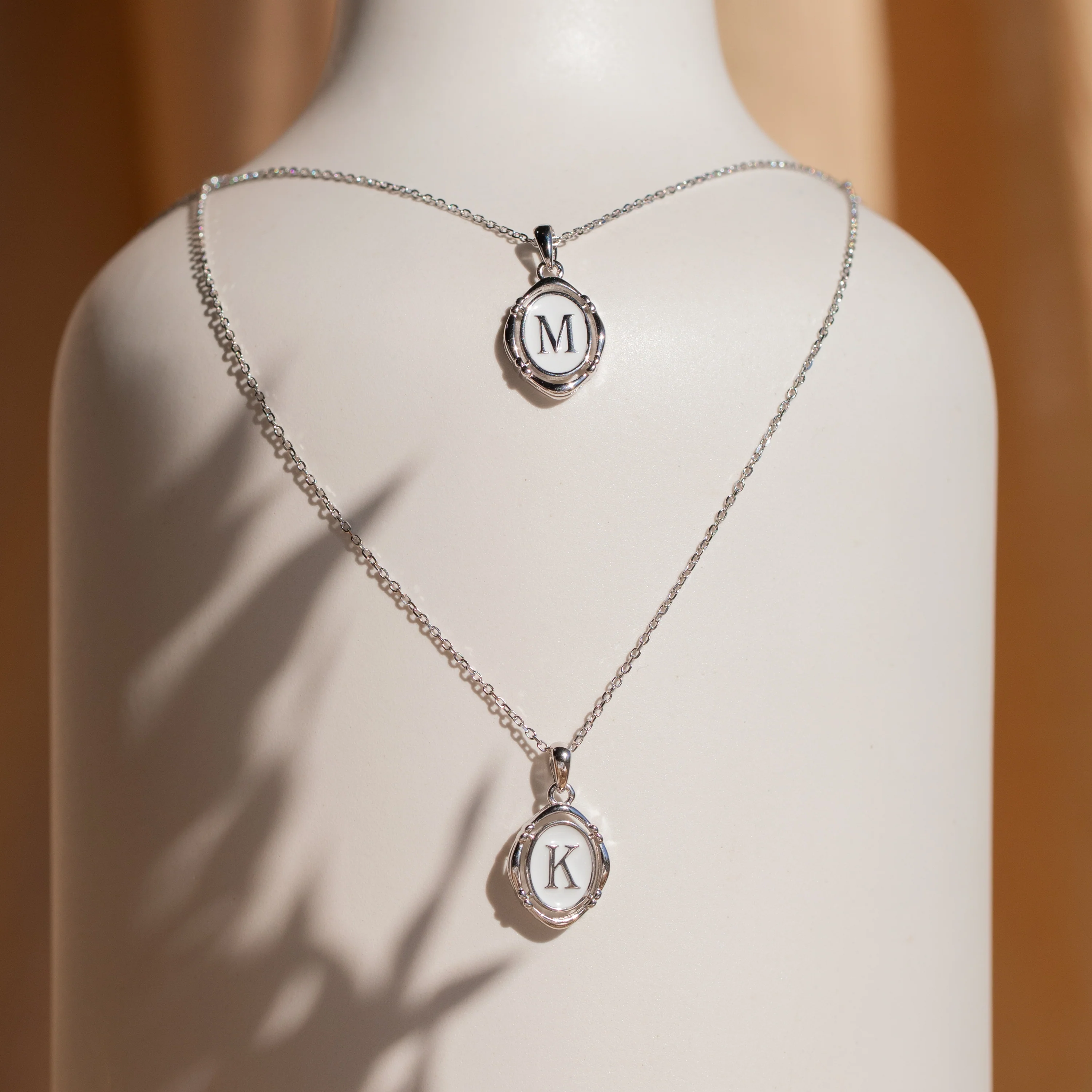 Initial Pendant Necklace in Silver - Image 3