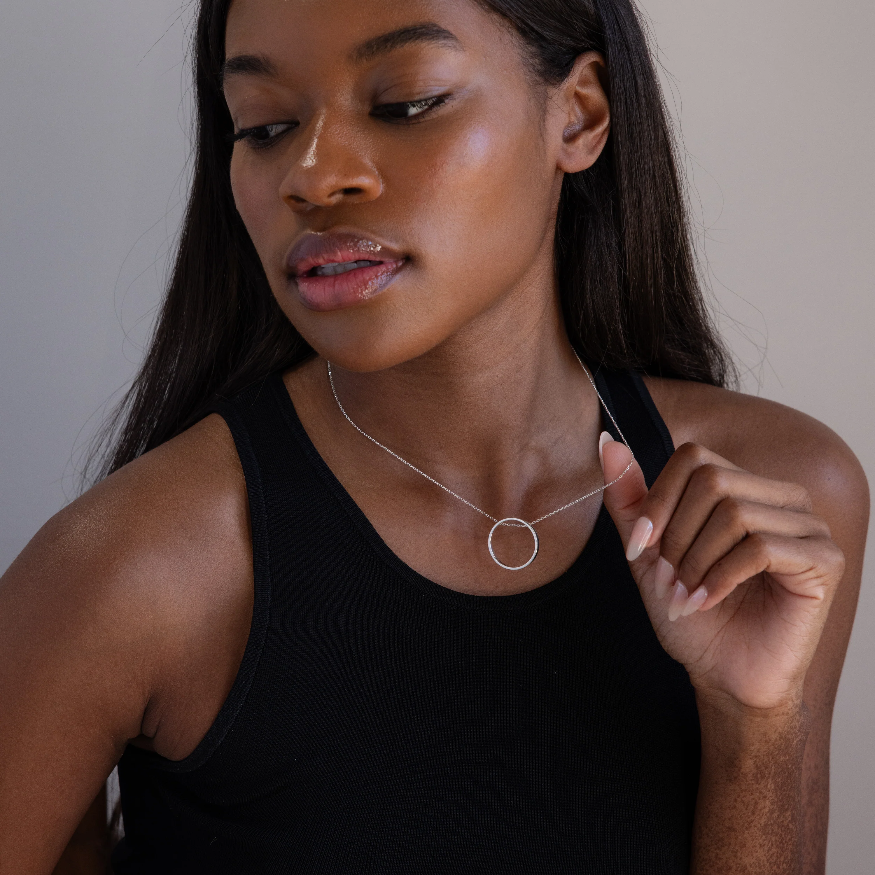 Inner Circle Necklace in Silver - Image 2
