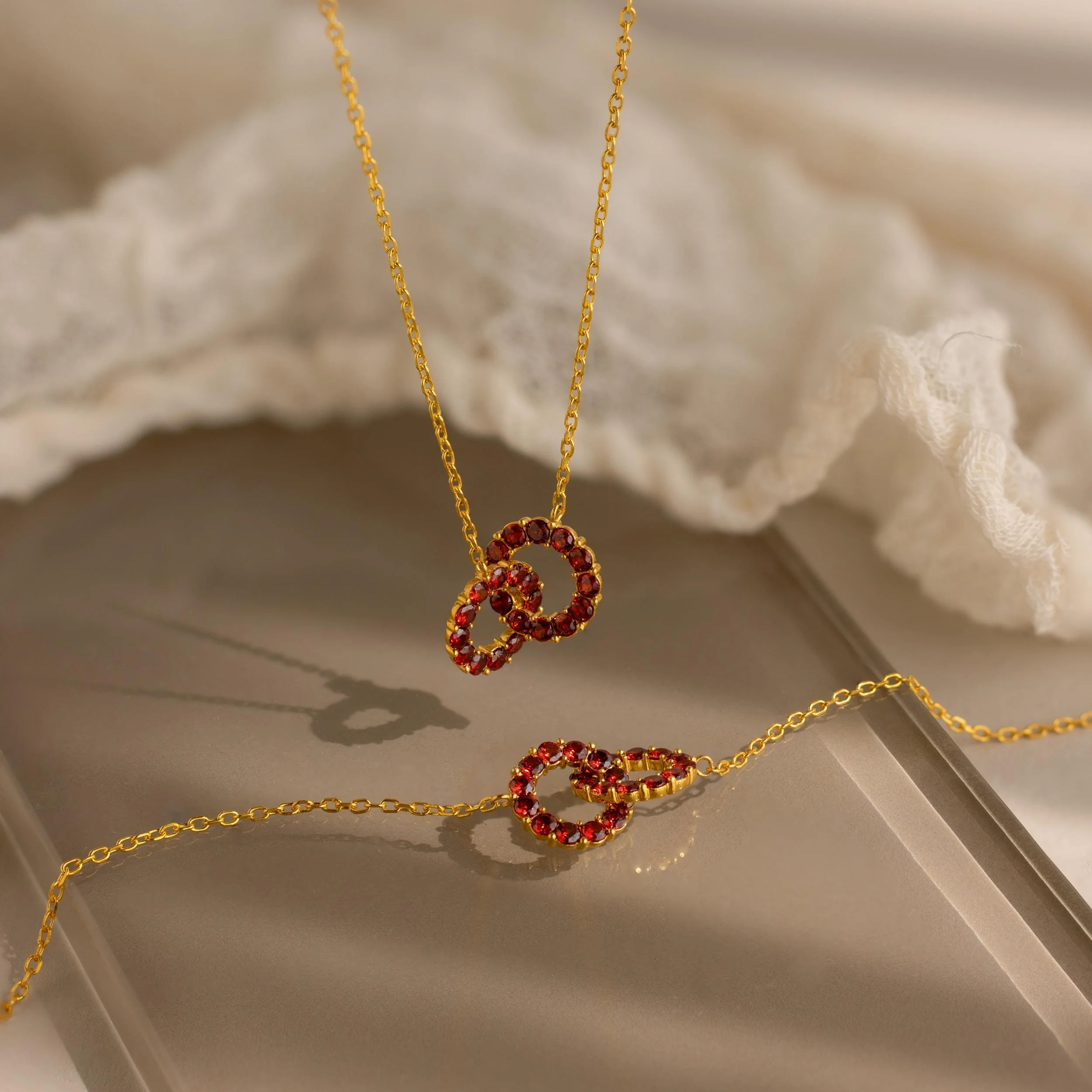 Interlocking Duo Birthstone Bracelet - Image 7