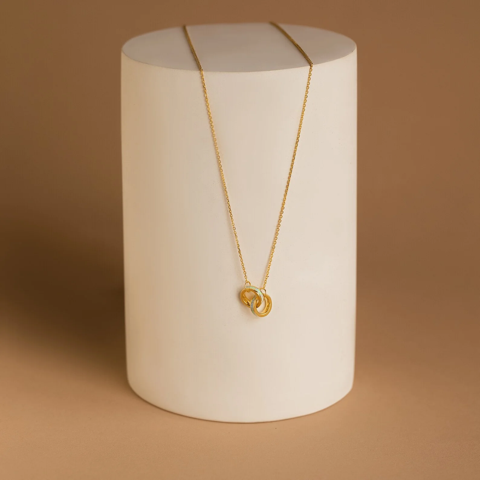 Interlocking Opal Inlay Necklace - Image 7