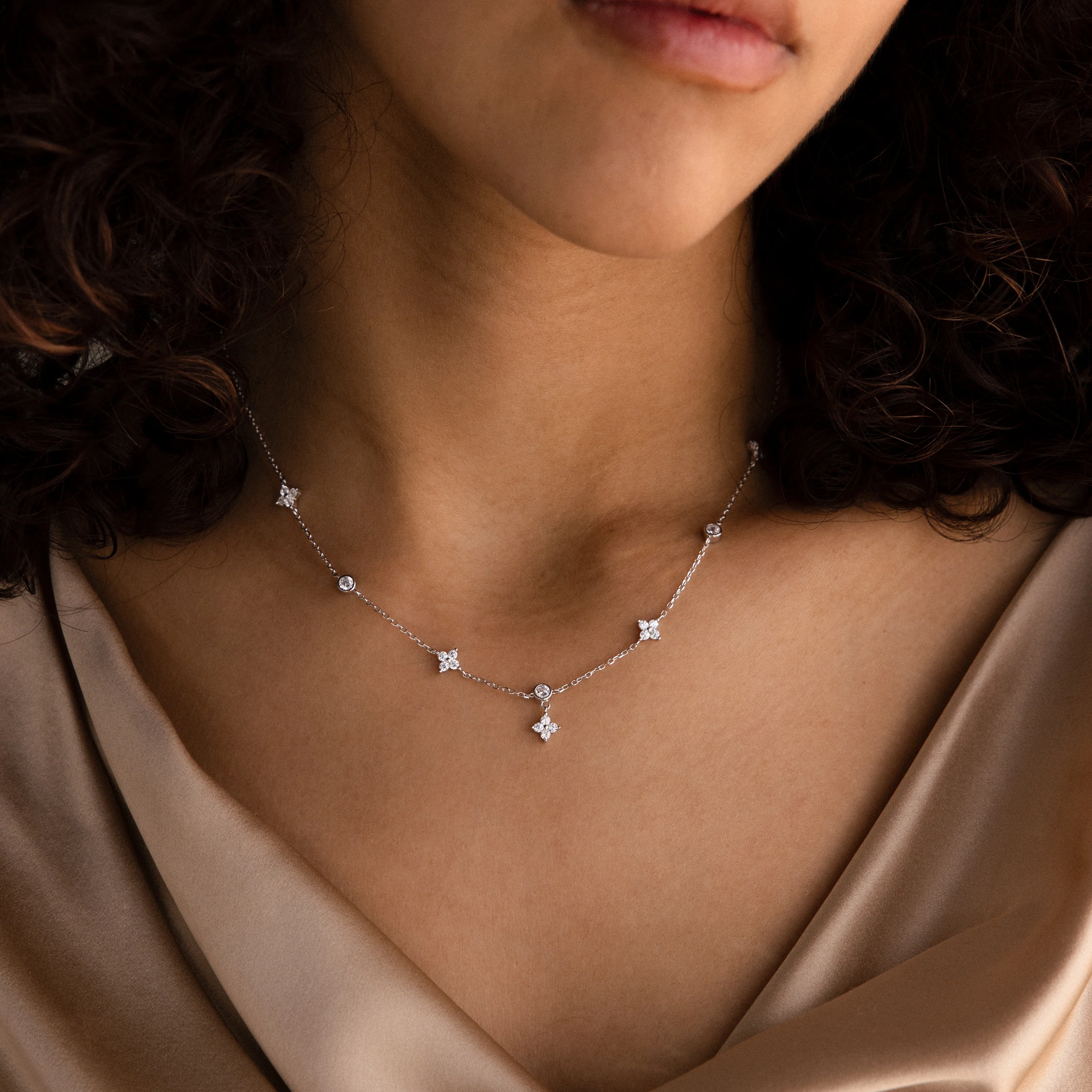 Ivy Diamond Station Necklace - Image 2