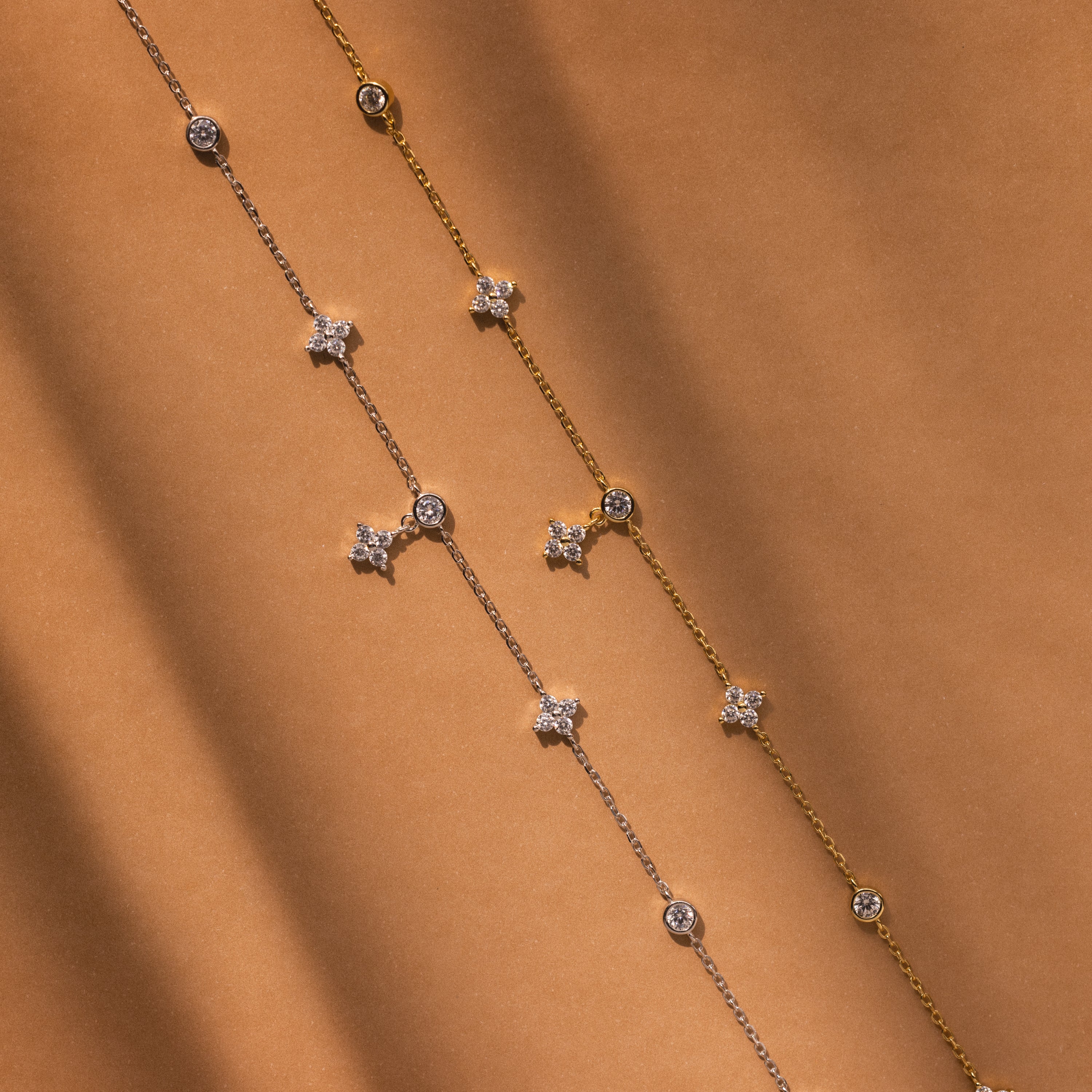Ivy Diamond Station Necklace in Silver - Image 6
