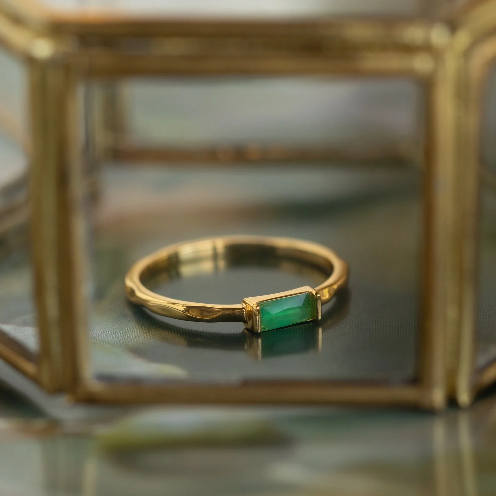 Jade Baguette Ring - Image 3