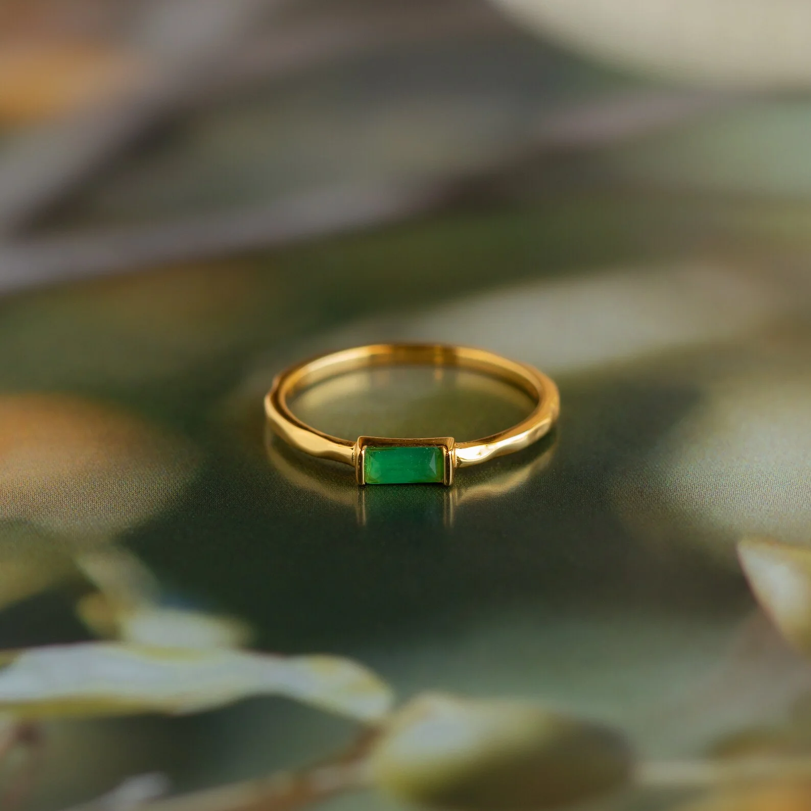 Jade Baguette Ring - Image 7