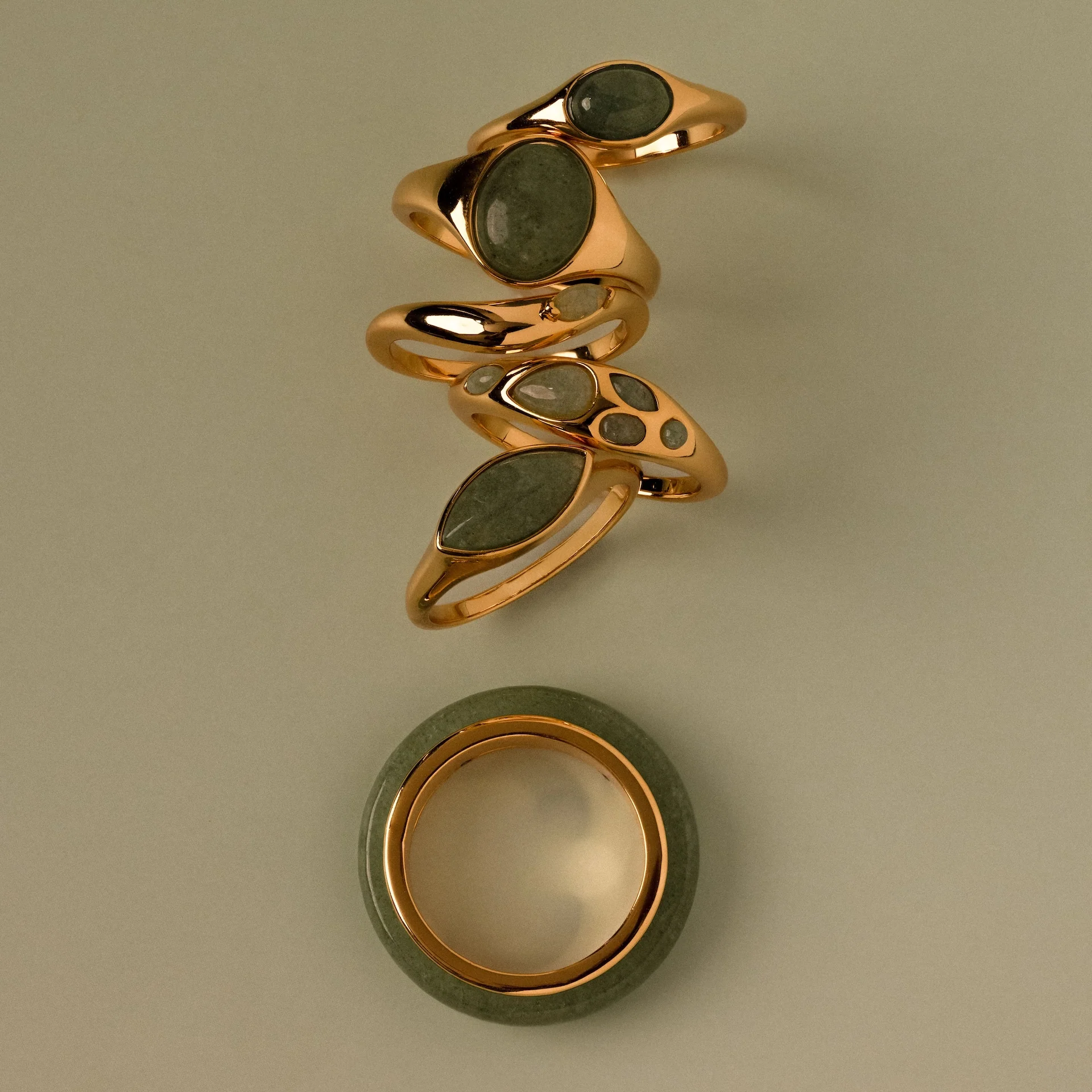 Jade Dewdrop Ring - Image 7