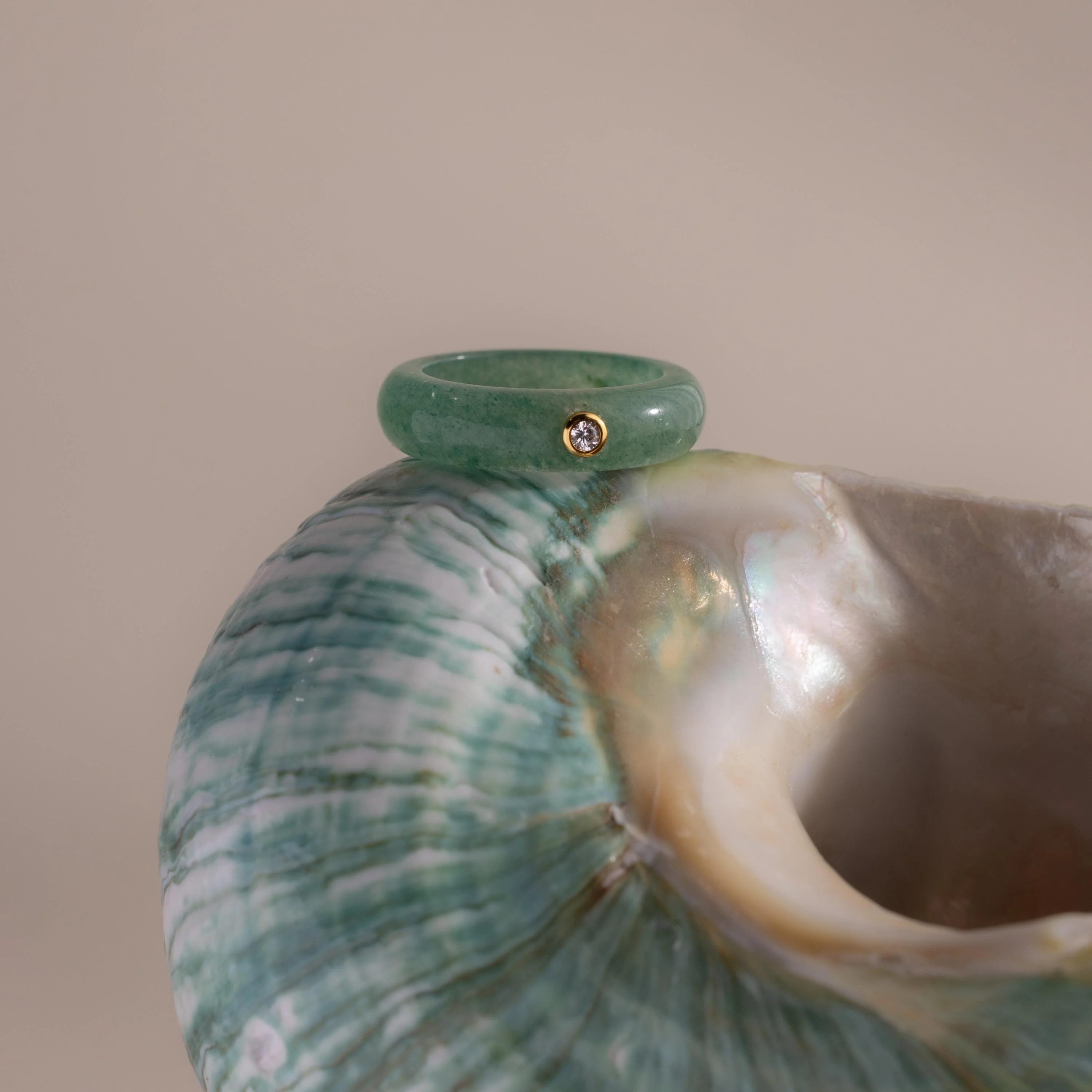 Jade Diamond Ring - Image 3