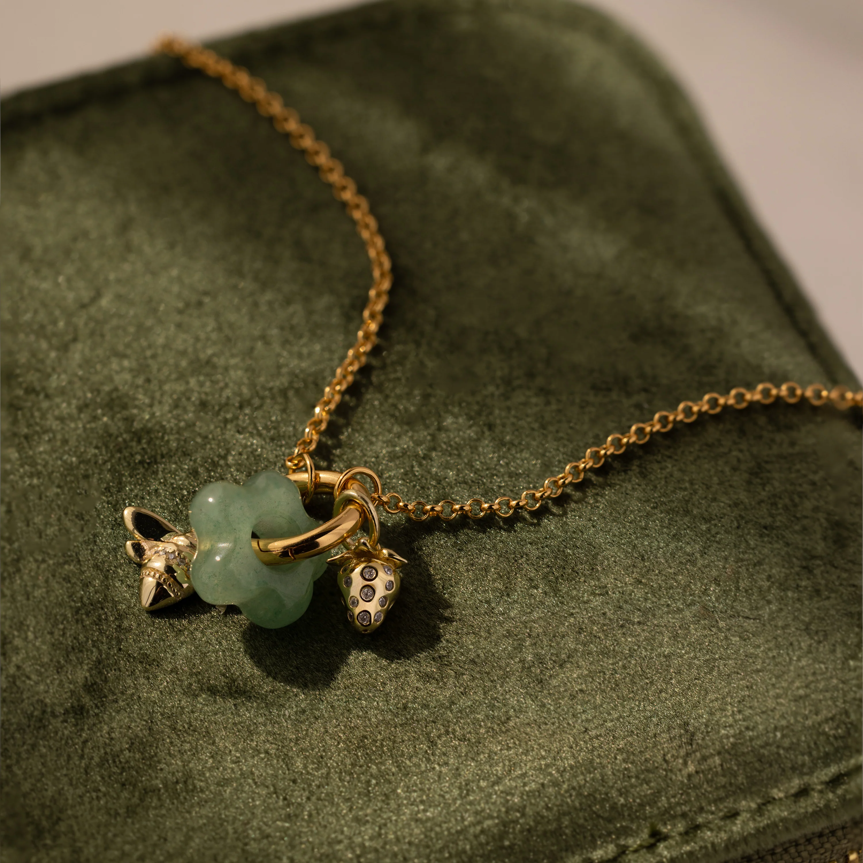 Jade Flower Spacer Charm - Image 7