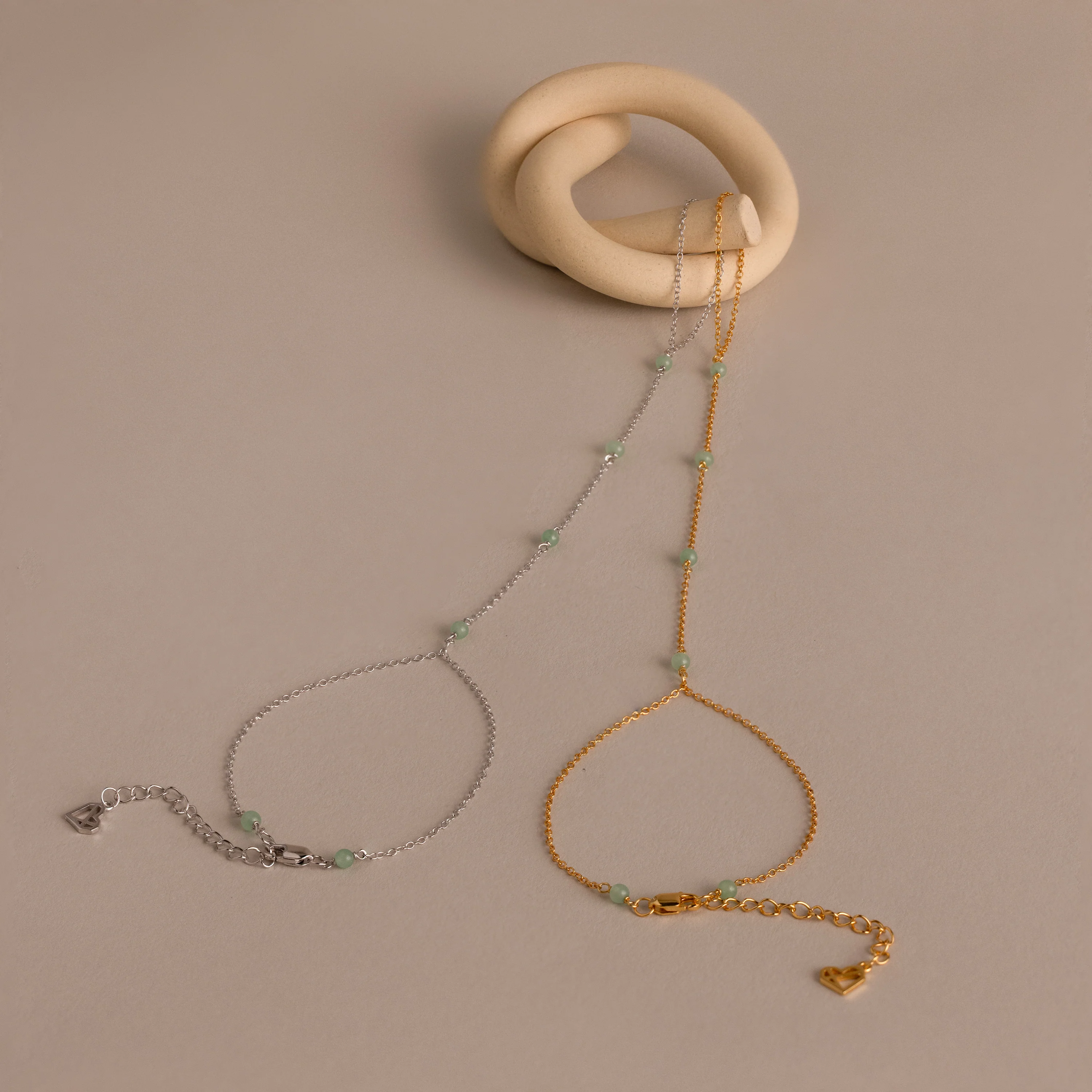 Jade Hand Chain Bracelet - Image 9