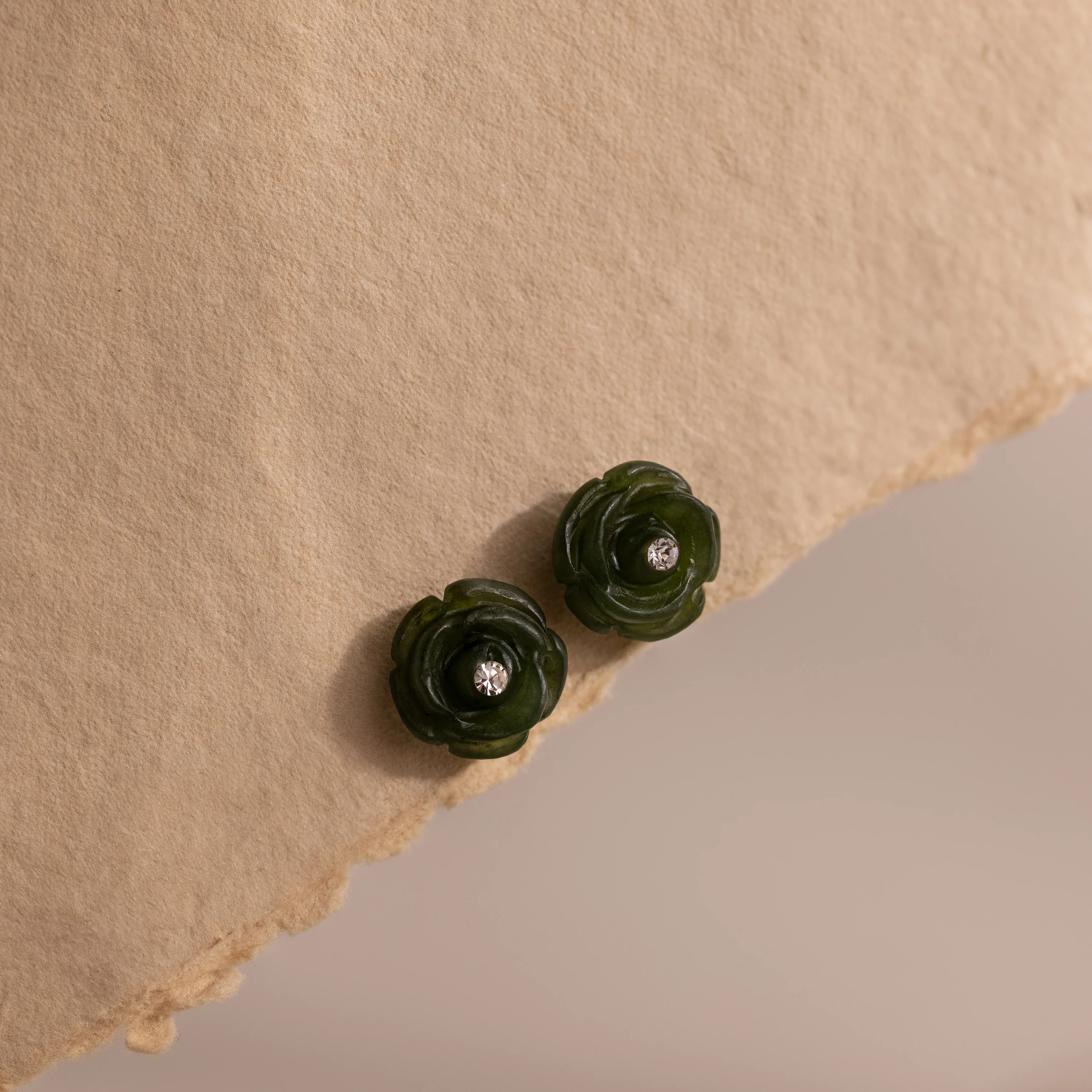 Jade Rose Studs - Image 3