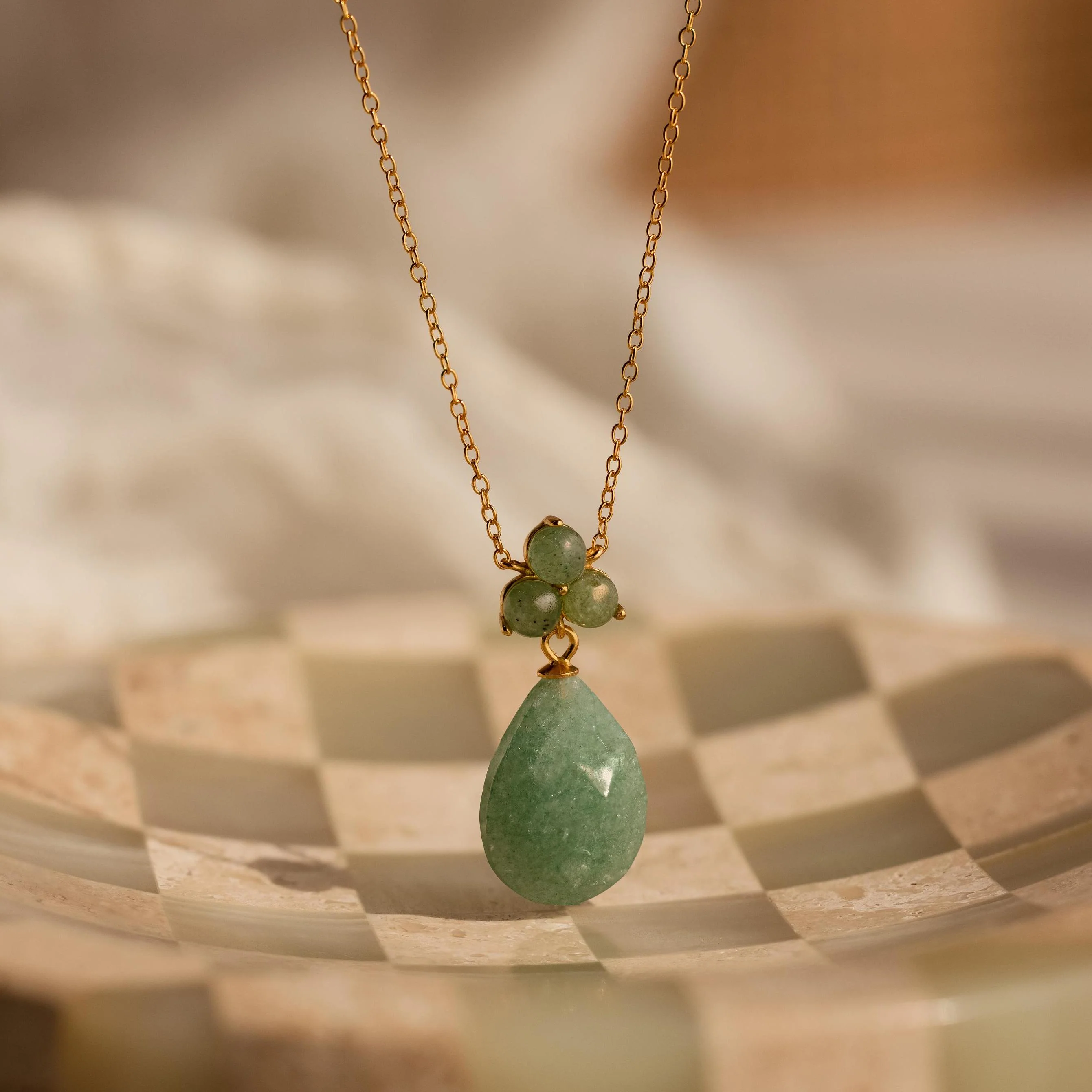 Jade Teardrop Necklace - Image 3