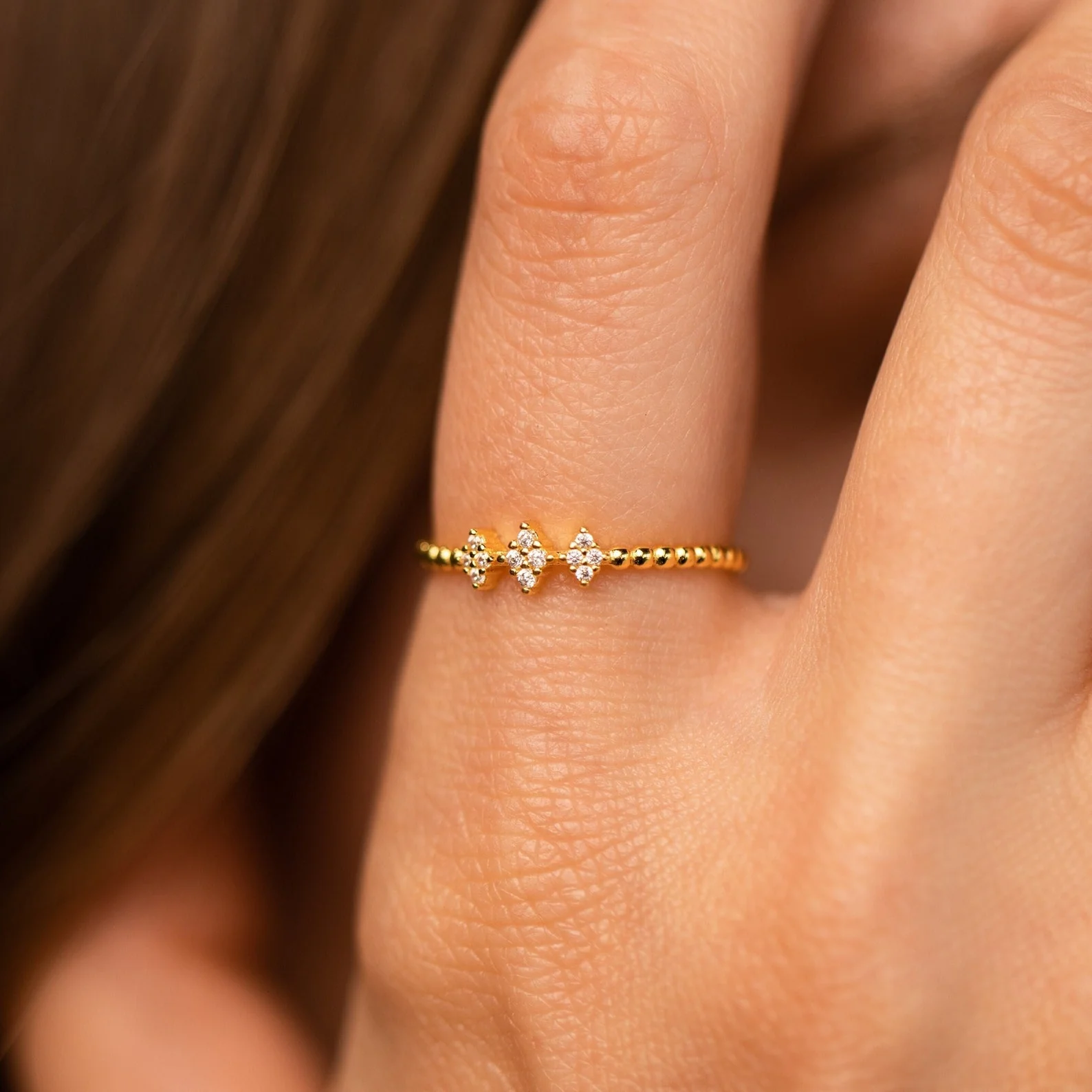 Jasmine Beaded Diamond Ring - Image 2