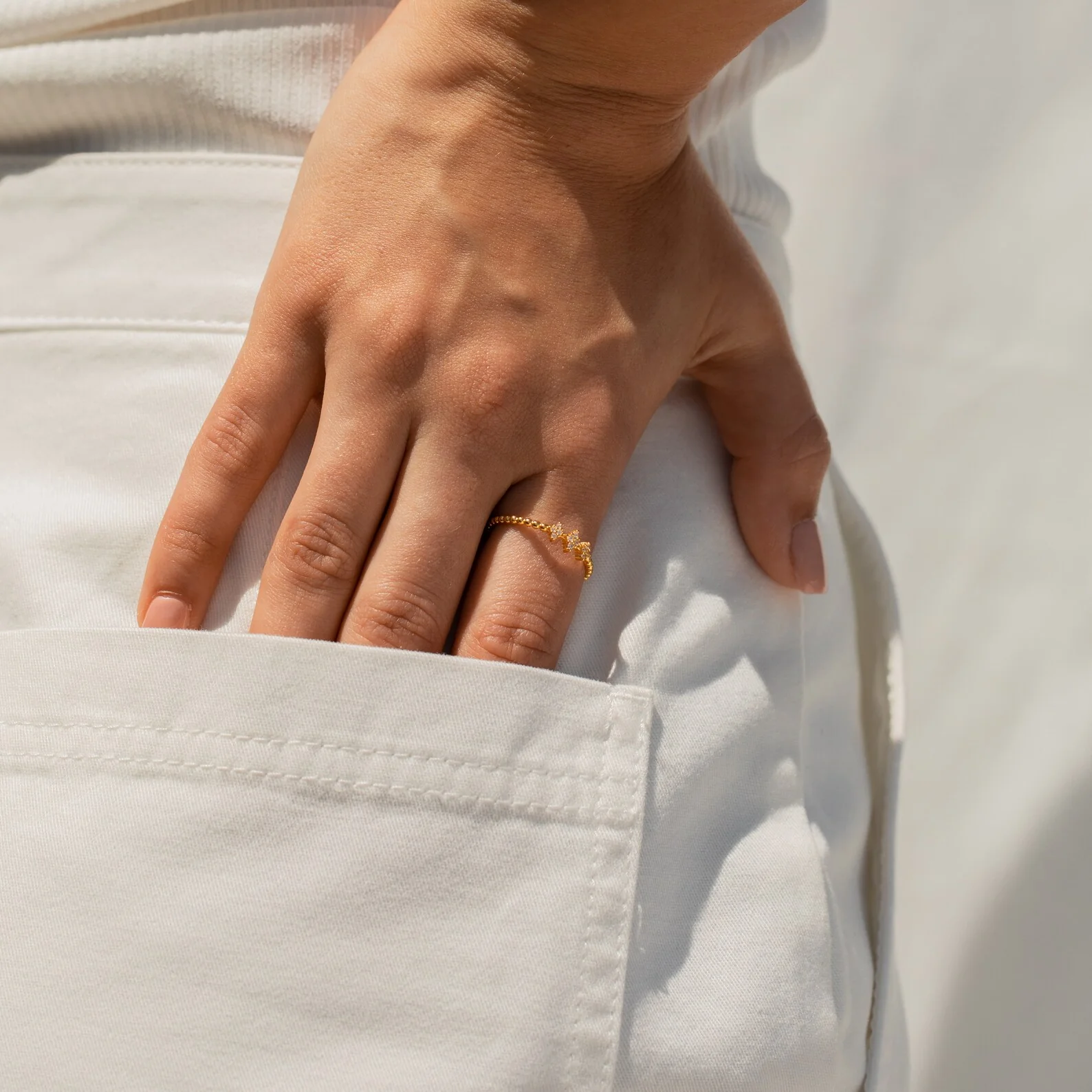 Jasmine Beaded Diamond Ring - Image 4