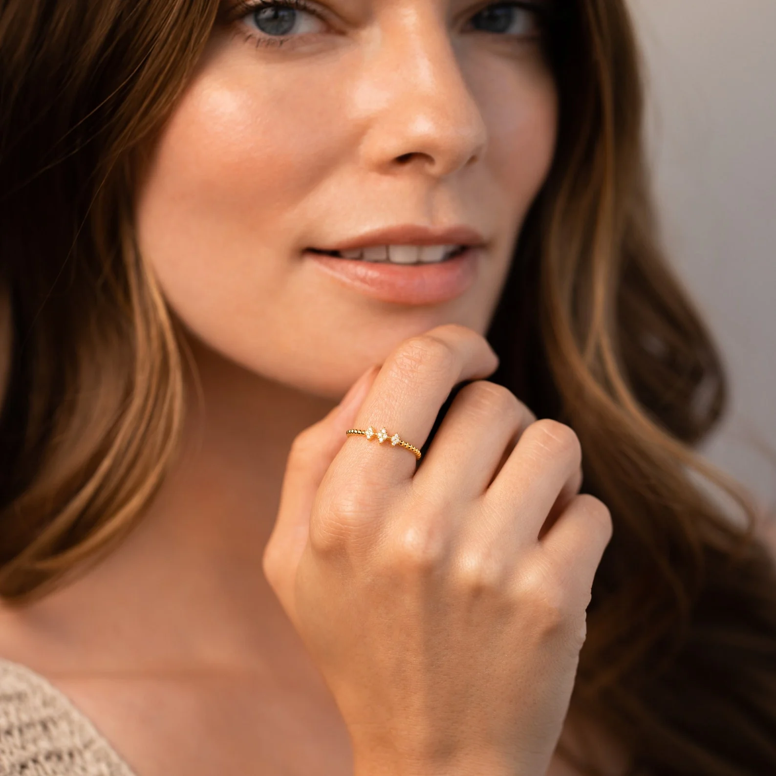 Jasmine Beaded Diamond Ring - Image 6