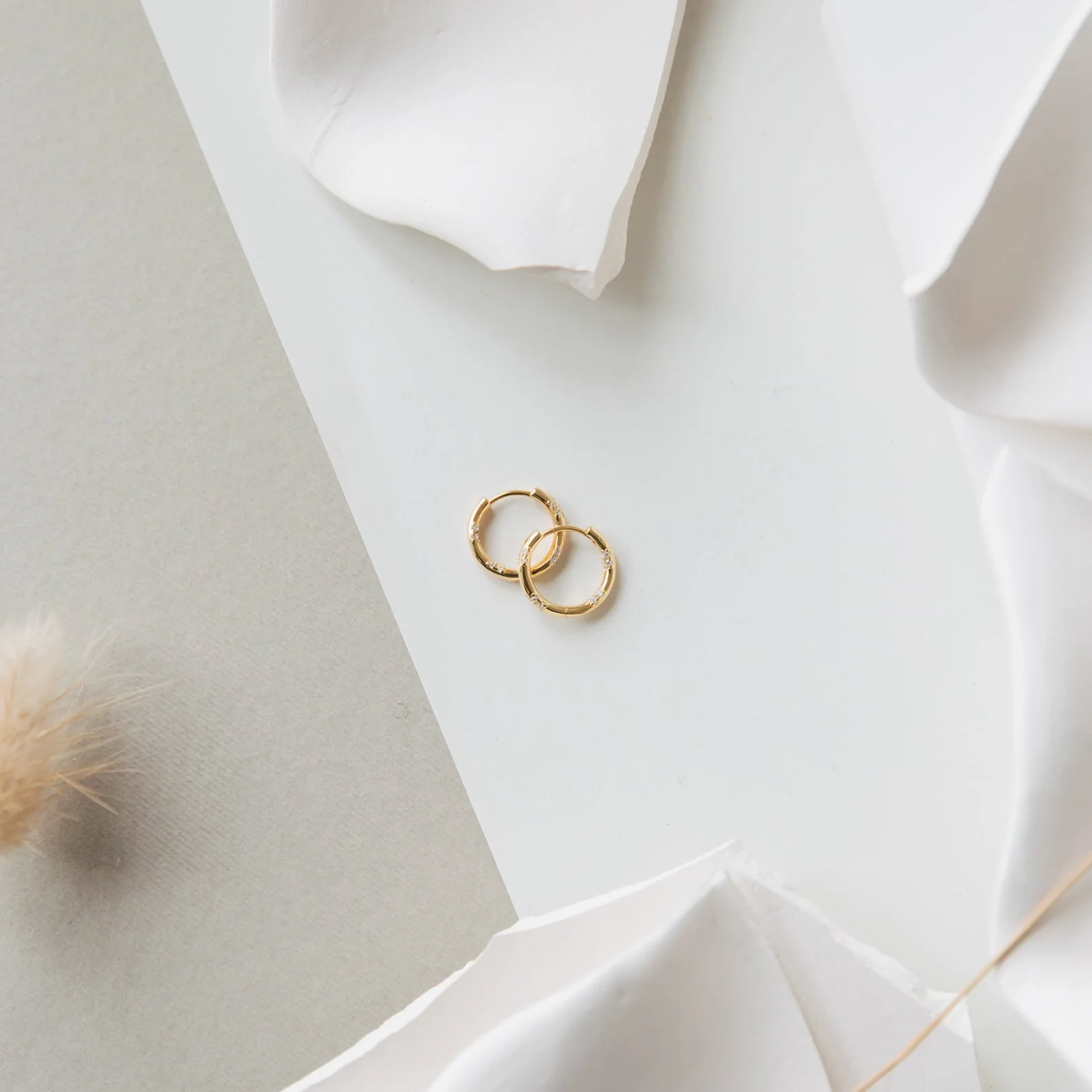 Kaia Diamond Huggies in 18K Gold - Image 5
