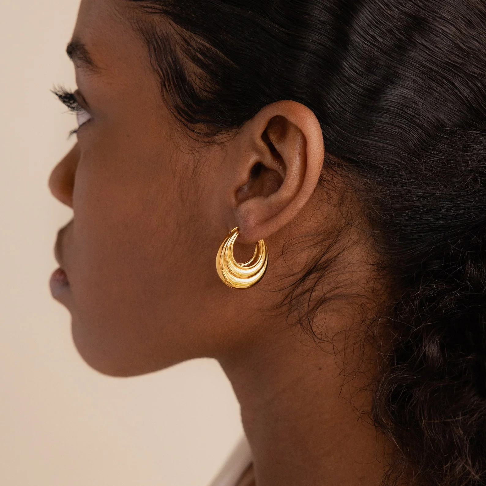 Katrina Ribbed Hoops - Image 2