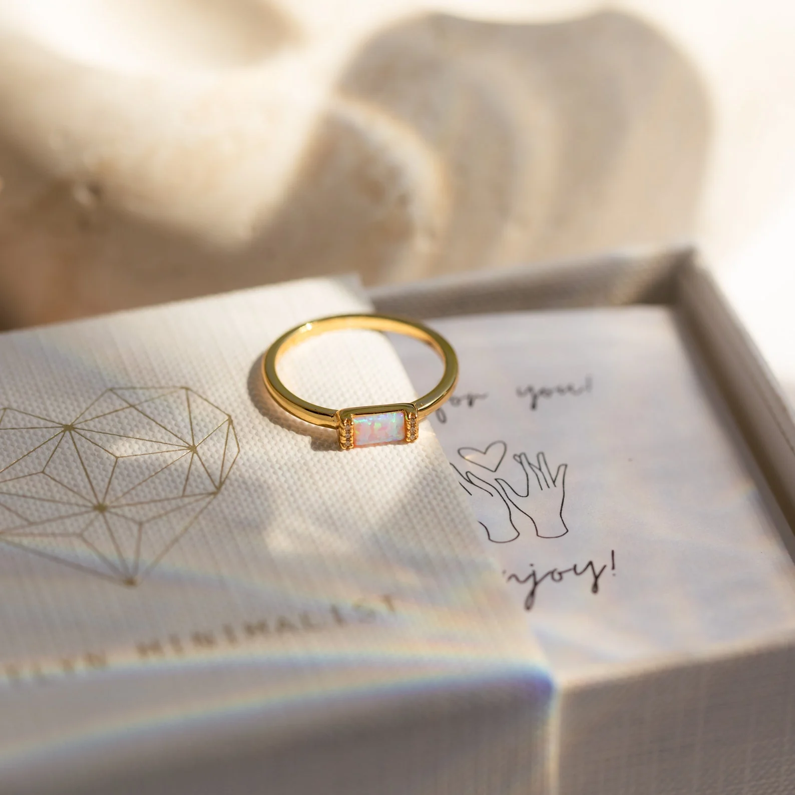 Kiera Opal Baguette Ring - Image 6
