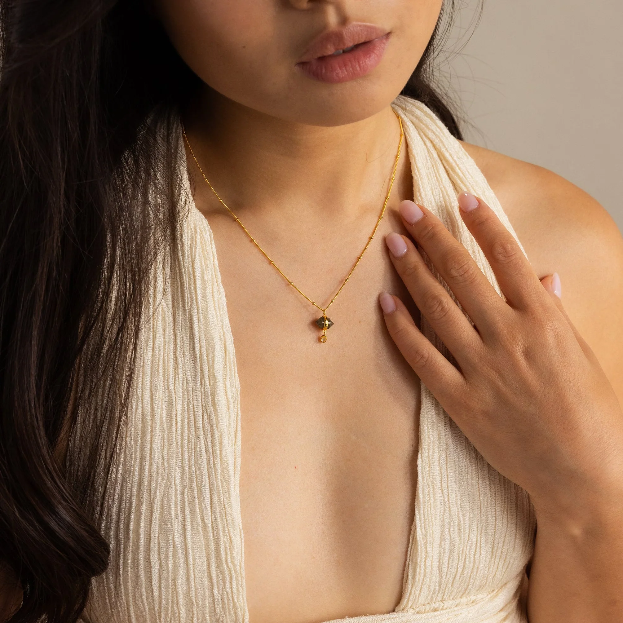 Labradorite & Moonstone Drop Necklace - Image 6