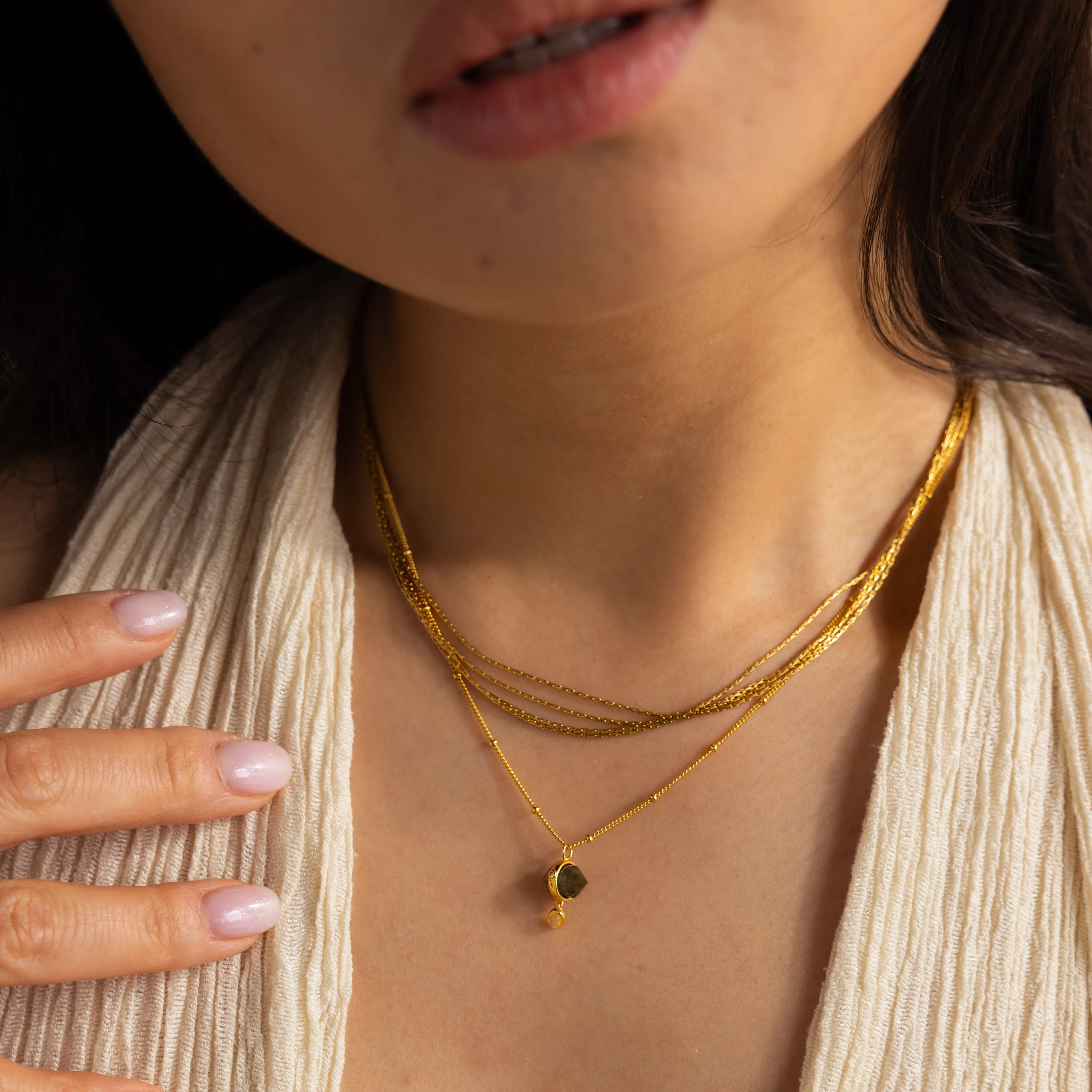 Labradorite & Moonstone Drop Necklace - Image 8