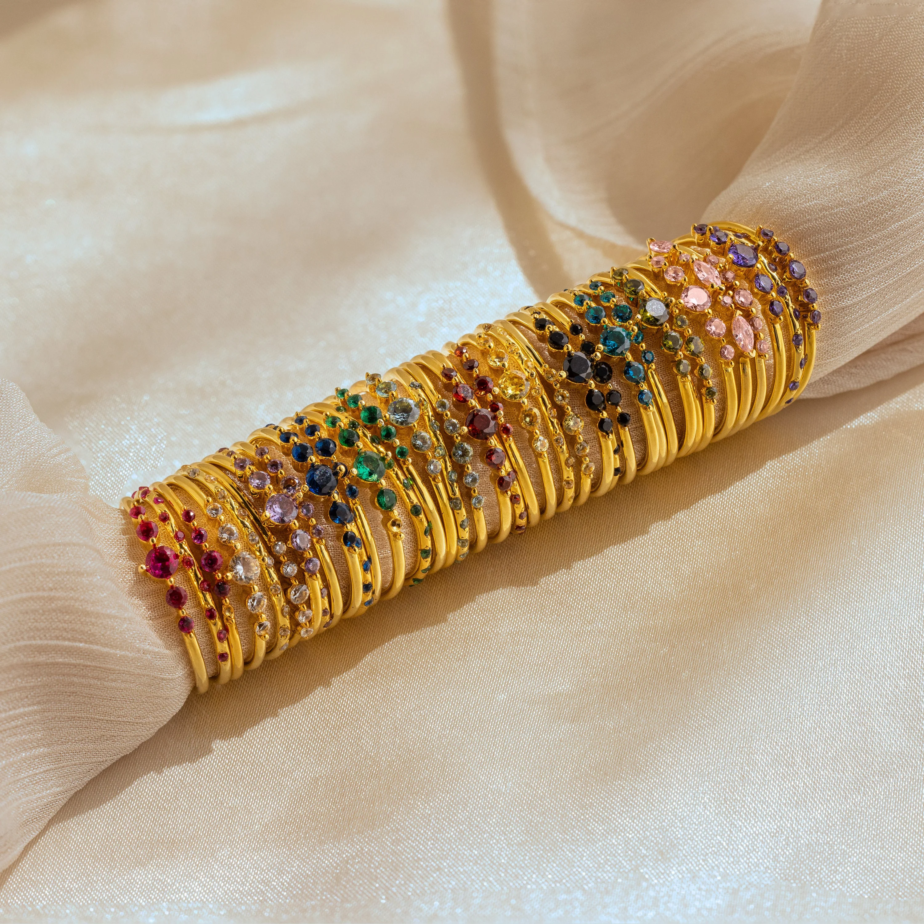 Lace Birthstone Rings Set - Image 3