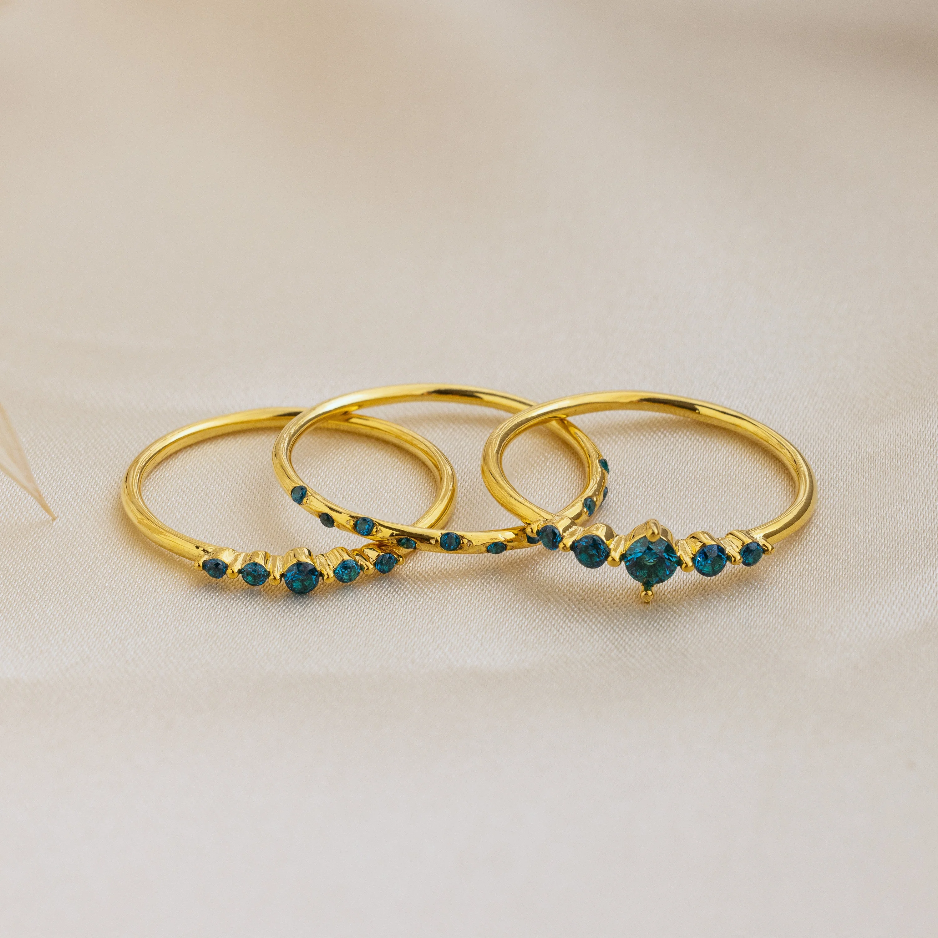 Lace Birthstone Rings Set - Image 5