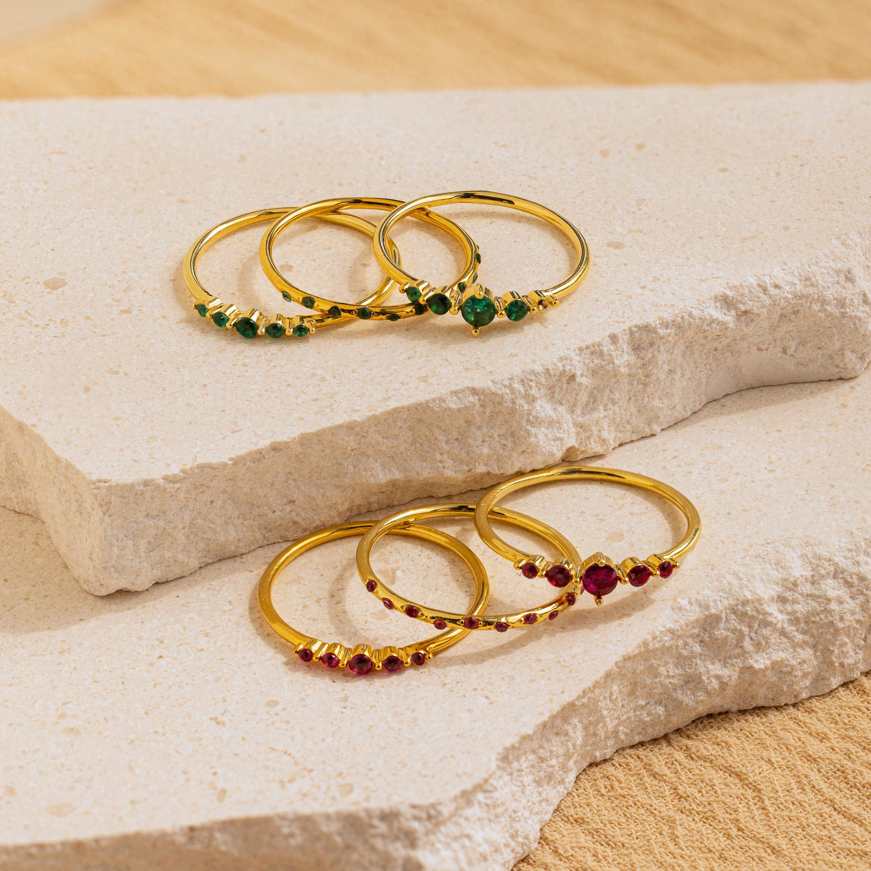 Lace Birthstone Rings Set - Image 7