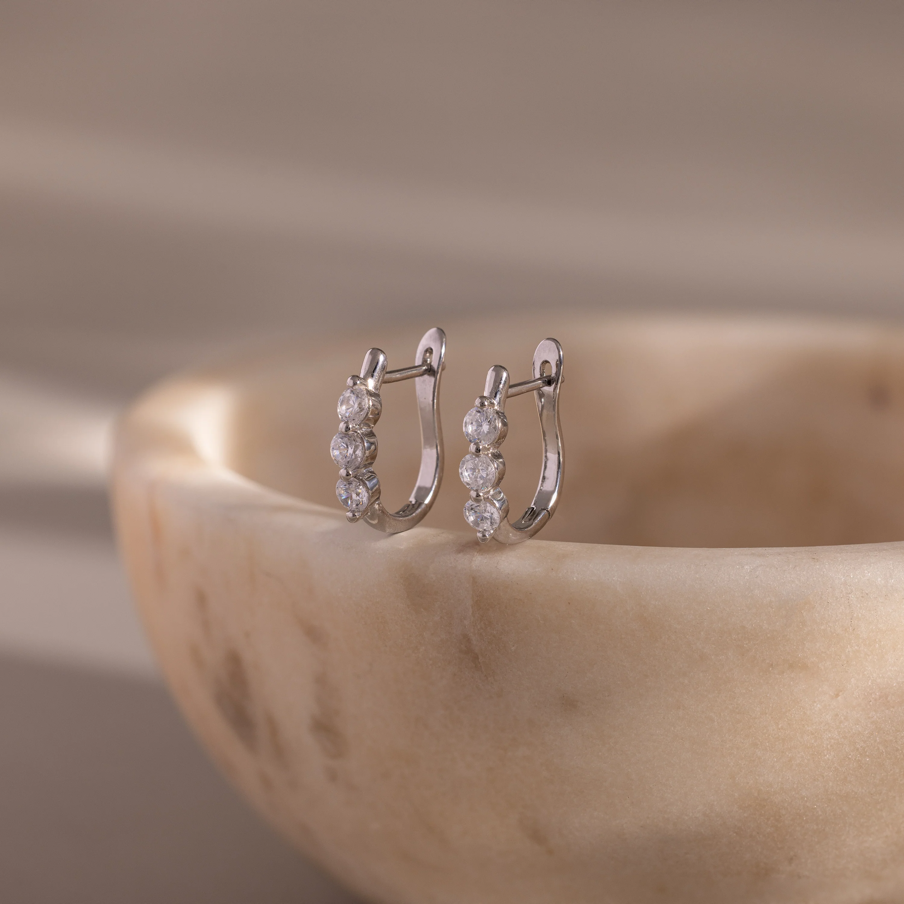 Lace Diamond Hoops - Image 3