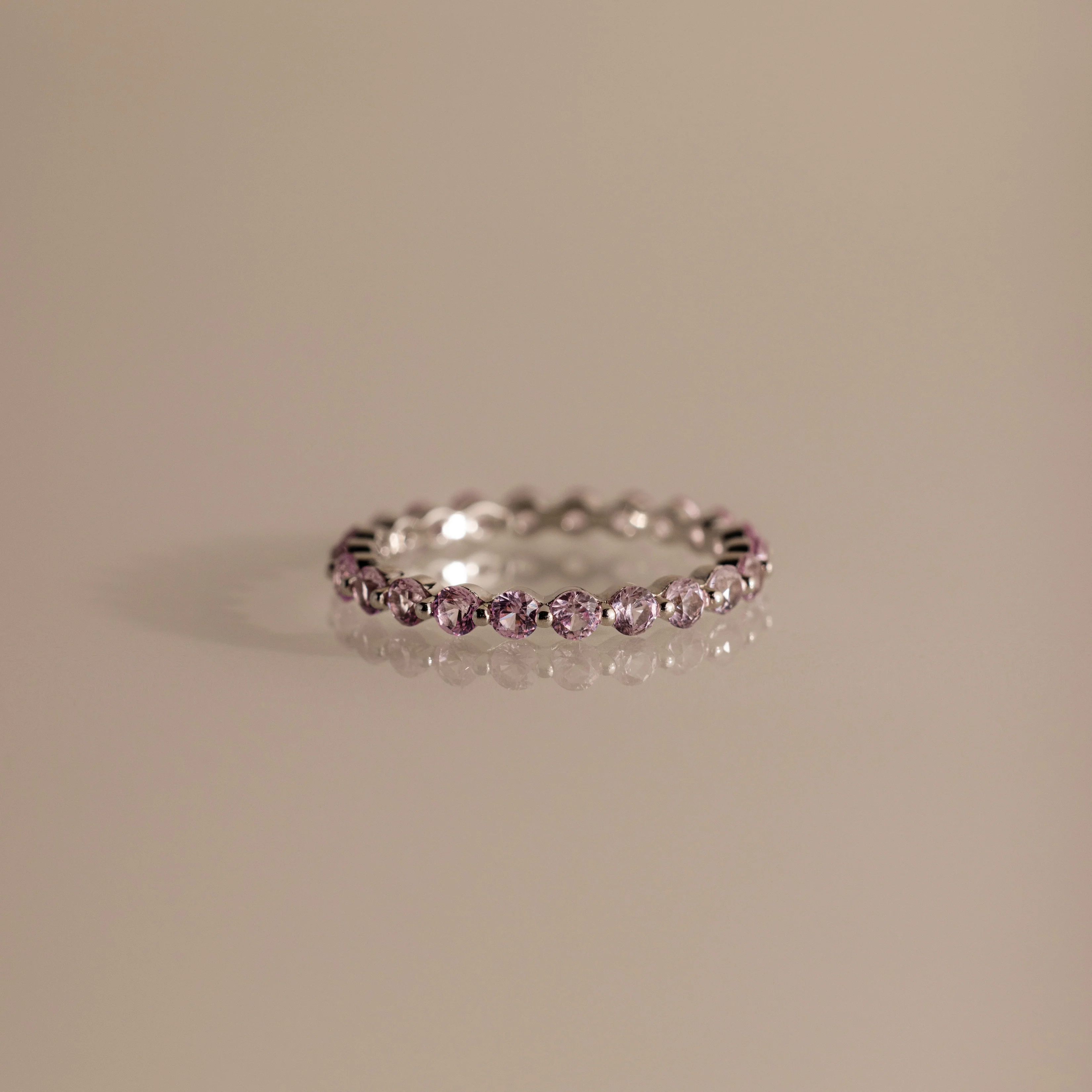 Lace Eternity Pink Tourmaline Ring - Image 3