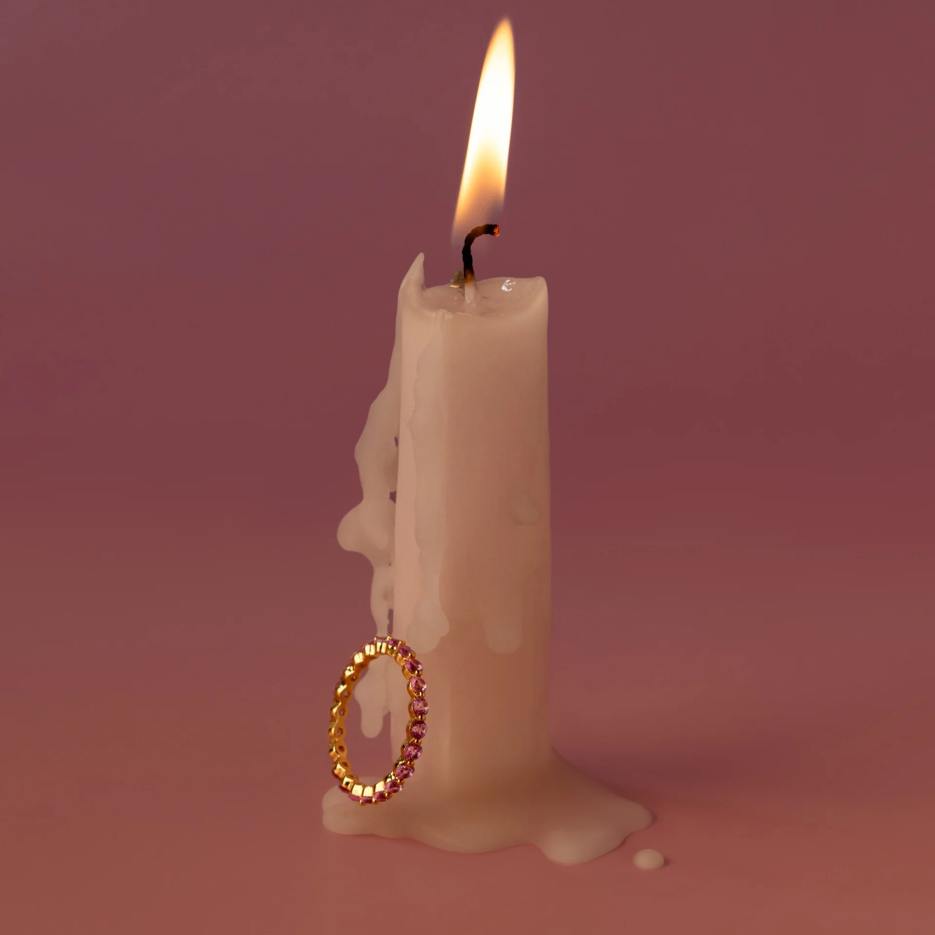 Lace Eternity Pink Tourmaline Ring - Image 7