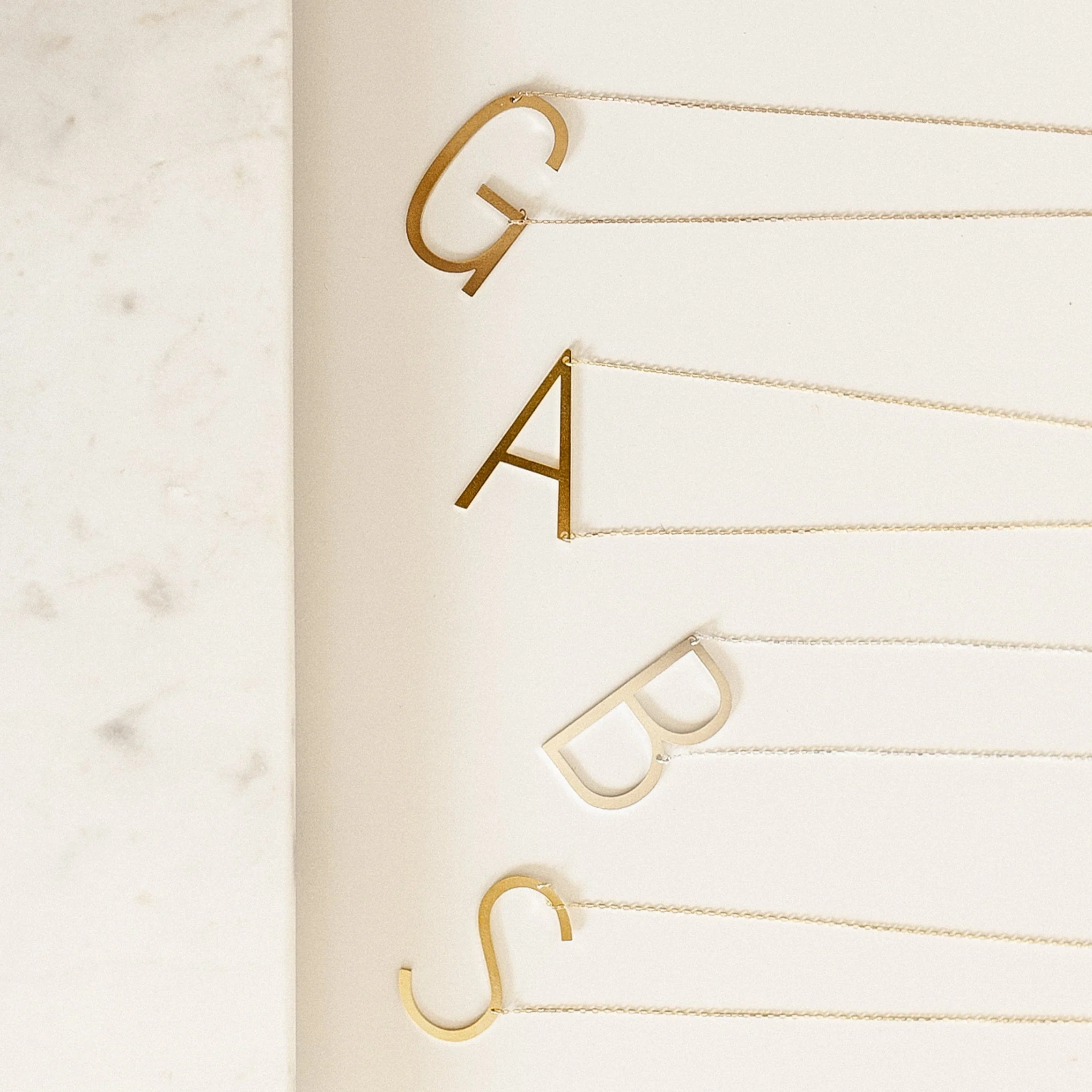 Large Sideways Initial Necklace - Image 6