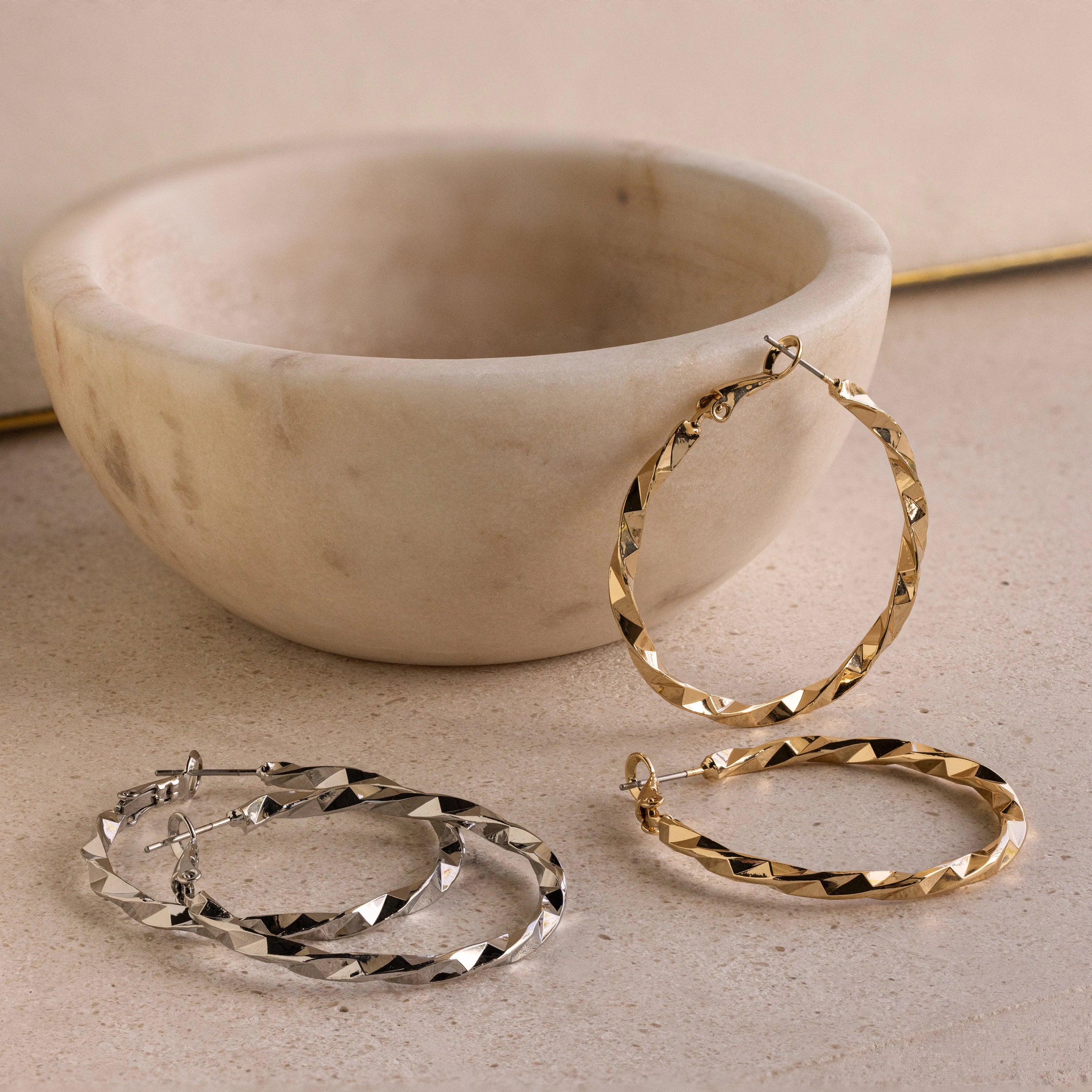 Large Twisted Hoops - Image 7
