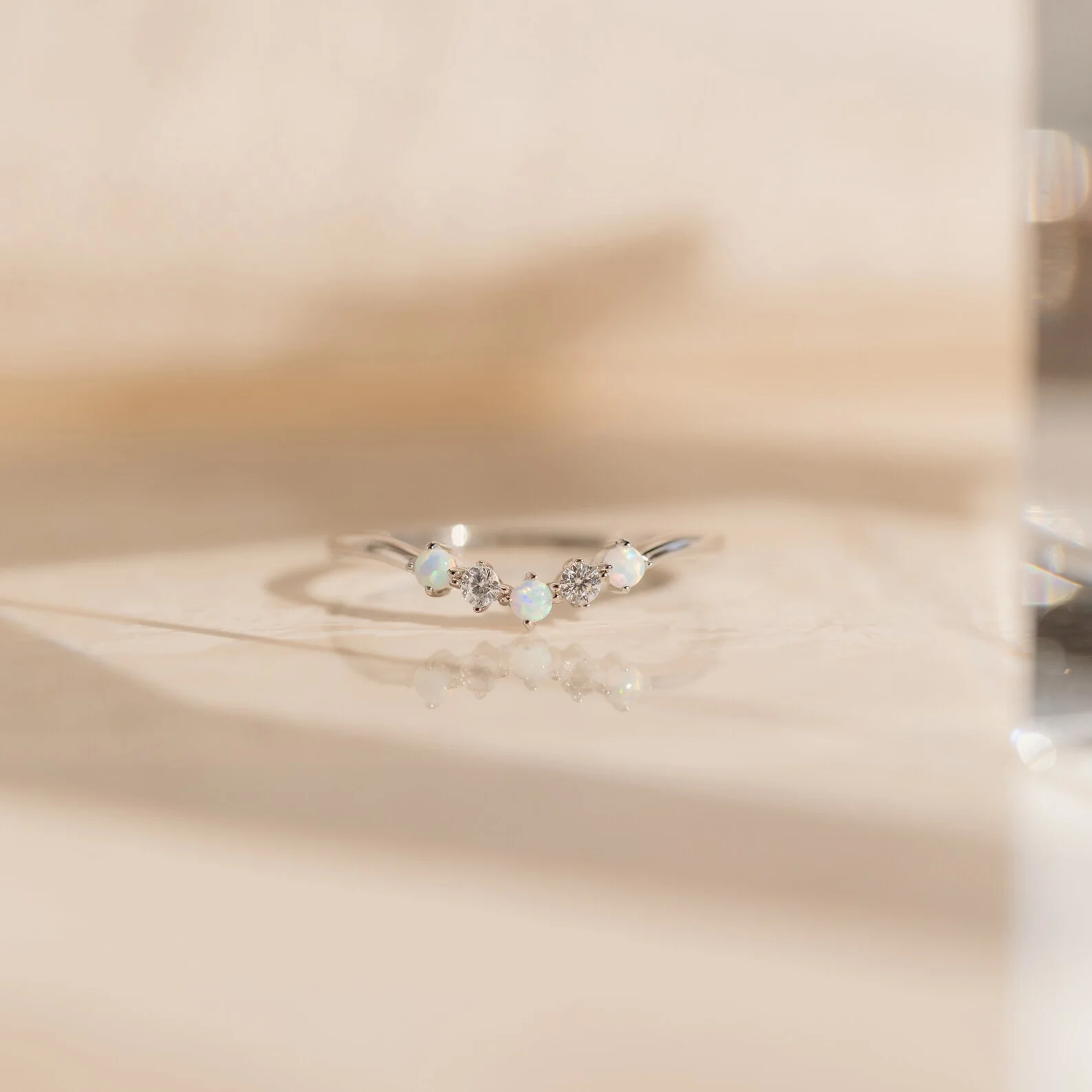 Layla Opal Diamond Ring - Image 5
