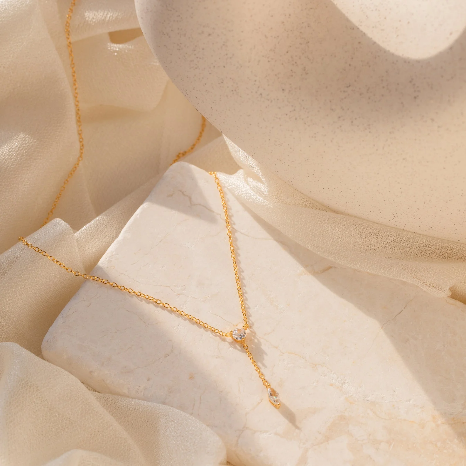 Leena Diamond Lariat Necklace - Image 7