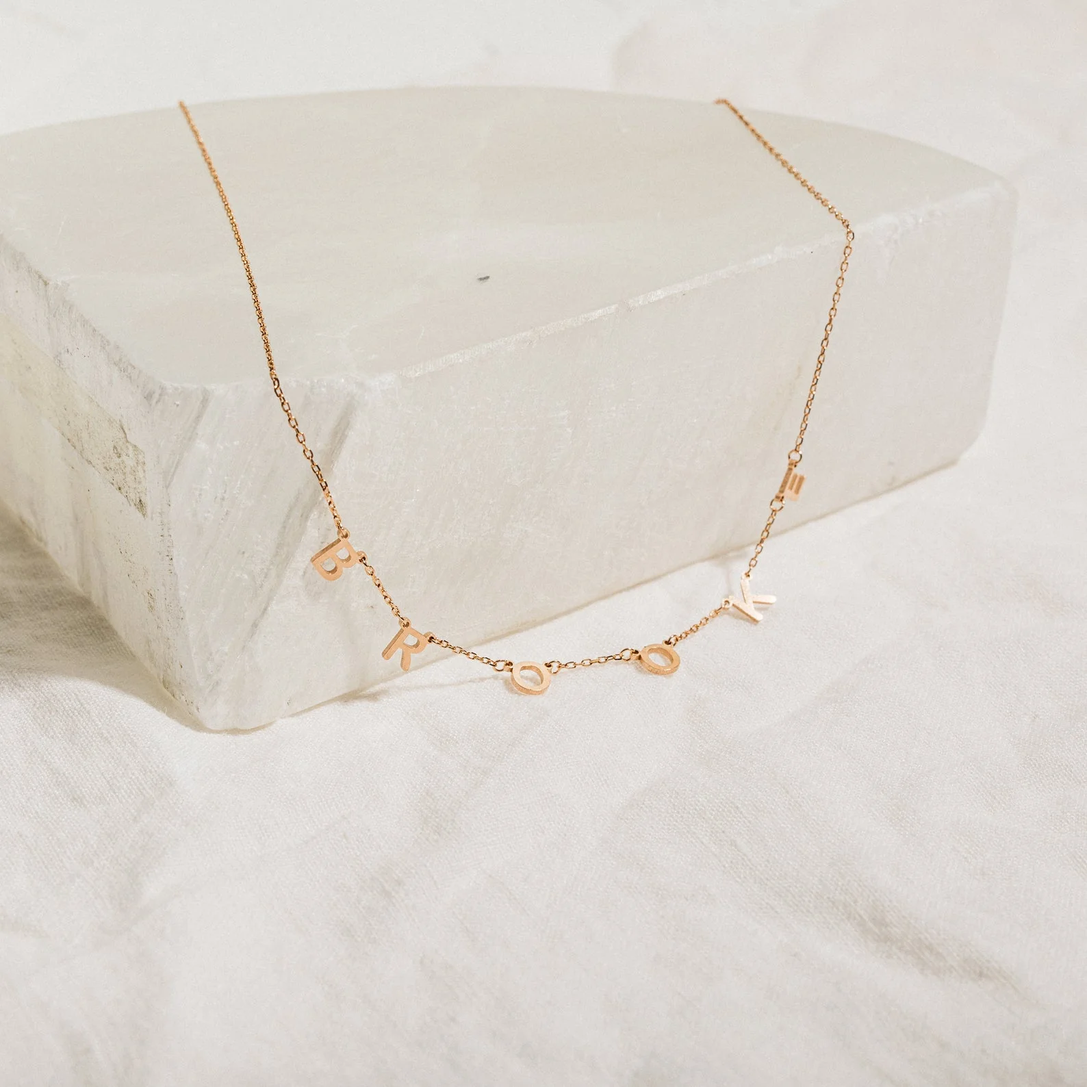 Custom Letter Necklace in 18K Gold - Image 6