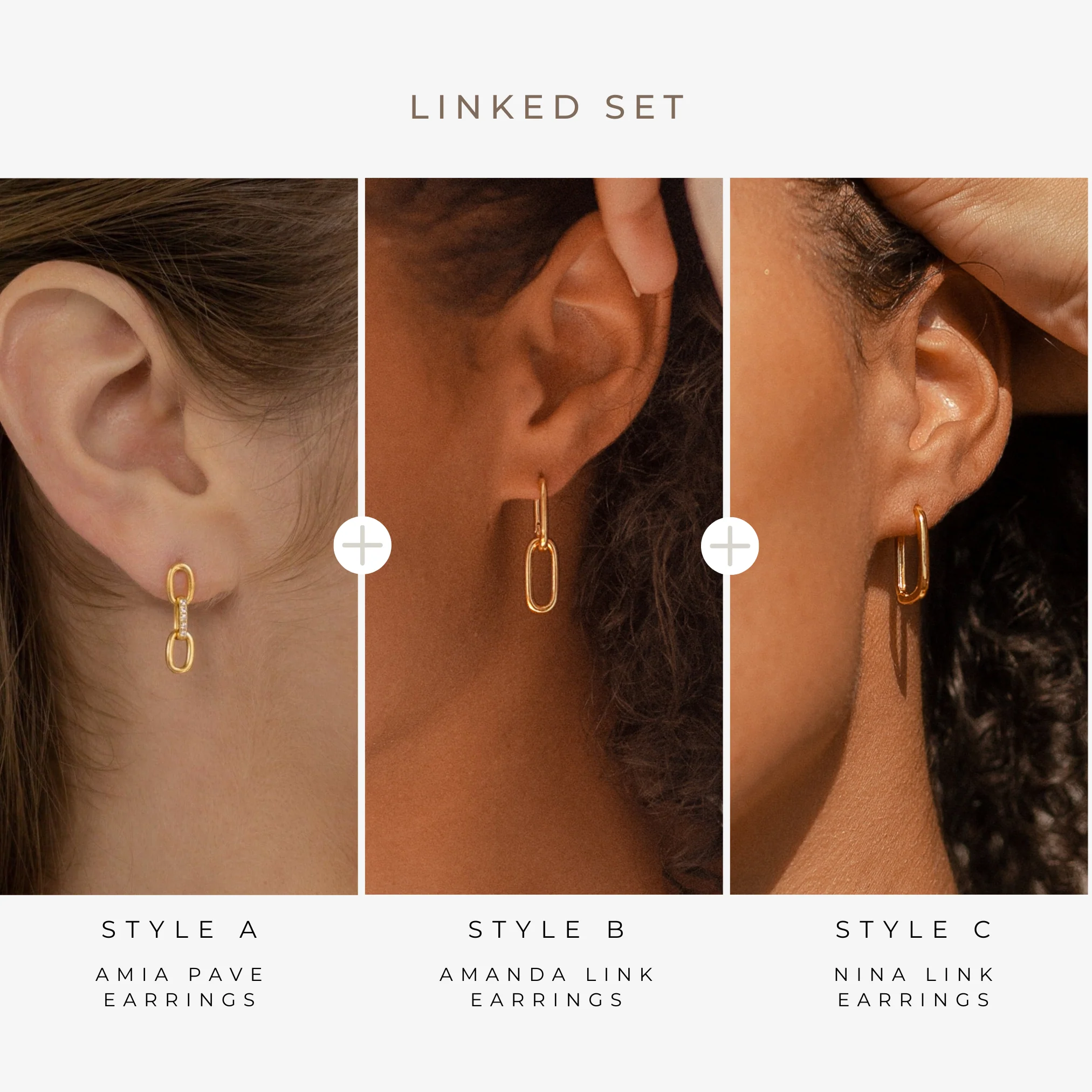 Linked Earrings Set - Image 2