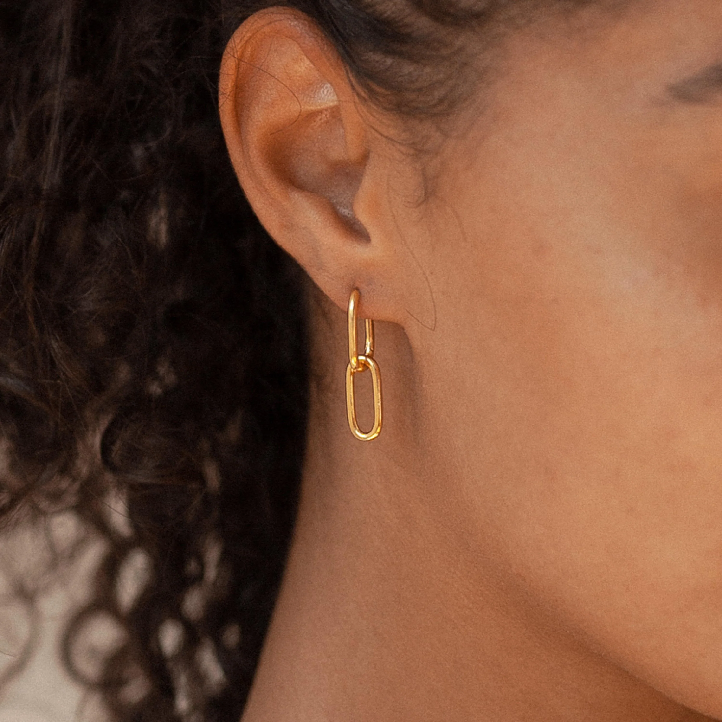 Linked Charm Necklace and Earrings Set in 18K Gold - Image 3