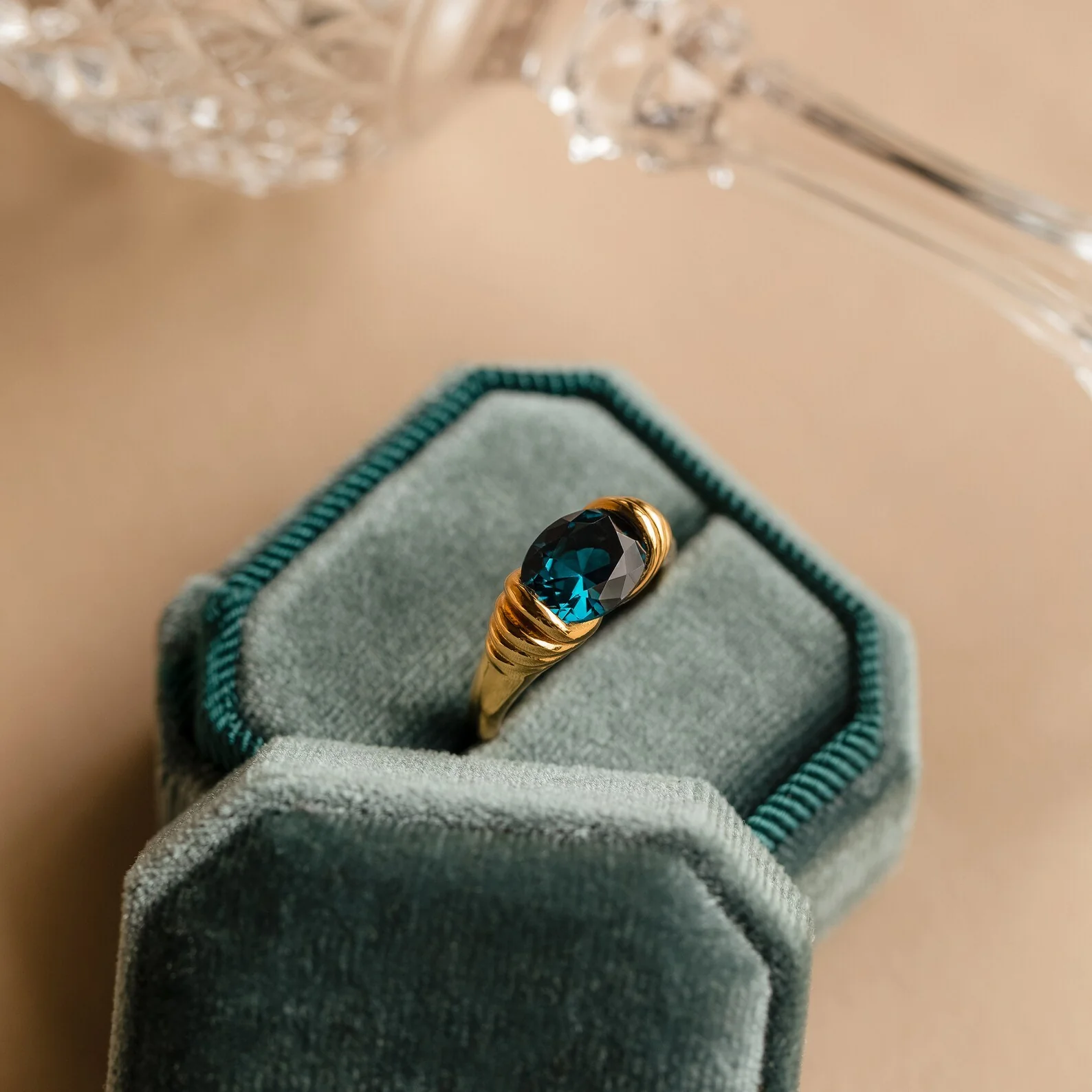 London Blue Signet Ring - Image 7