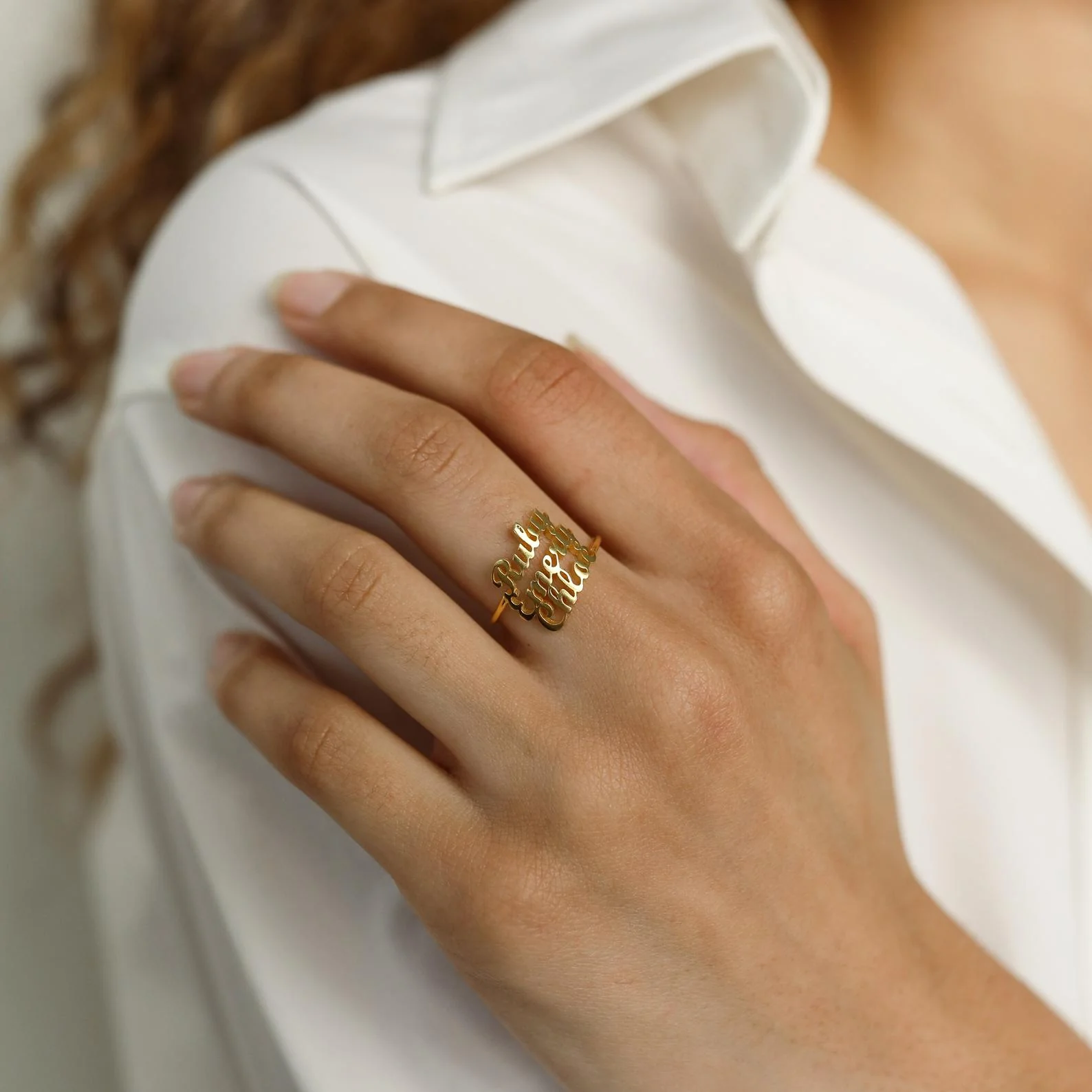 London Triple Name Ring - Image 4
