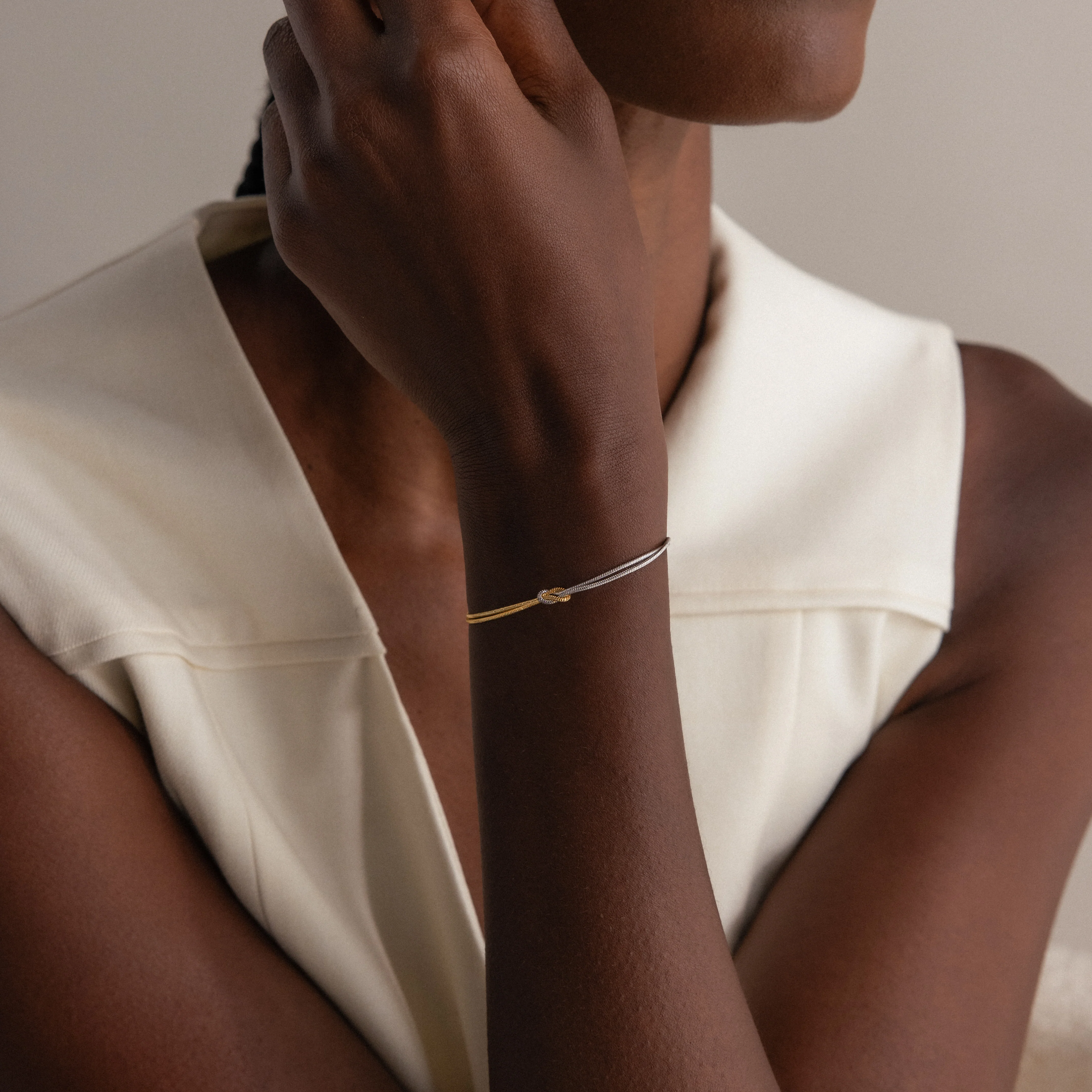 Love Knot Bracelet in Mixed Metal - Image 4