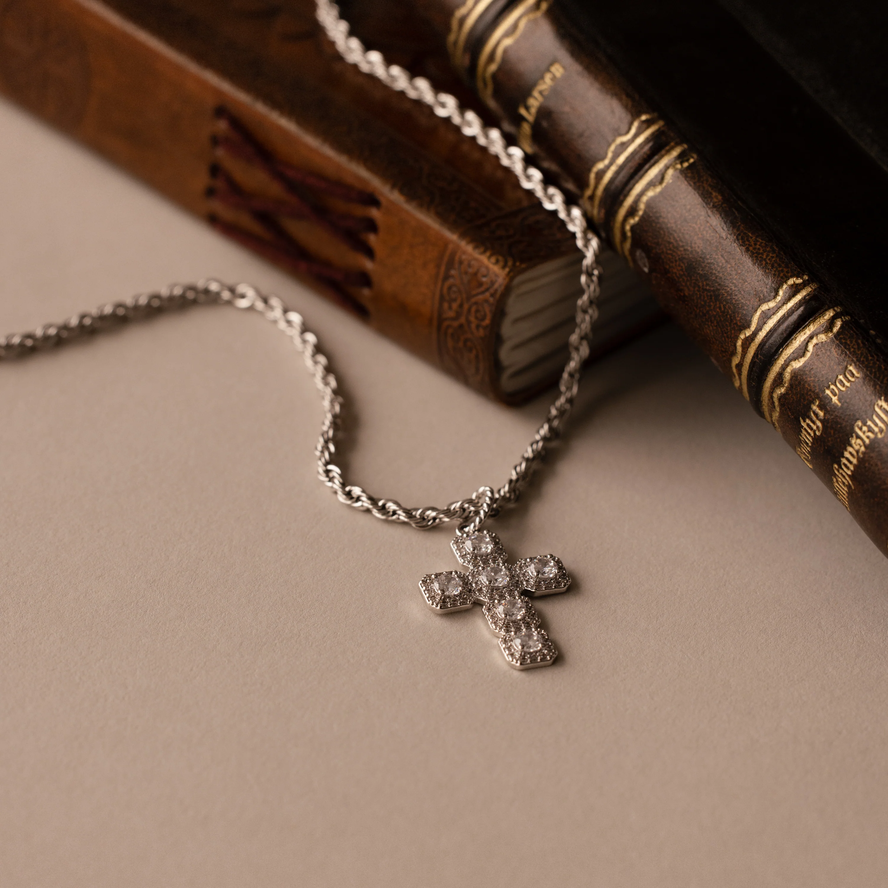 Majesty Cross Necklace in Silver - Image 3