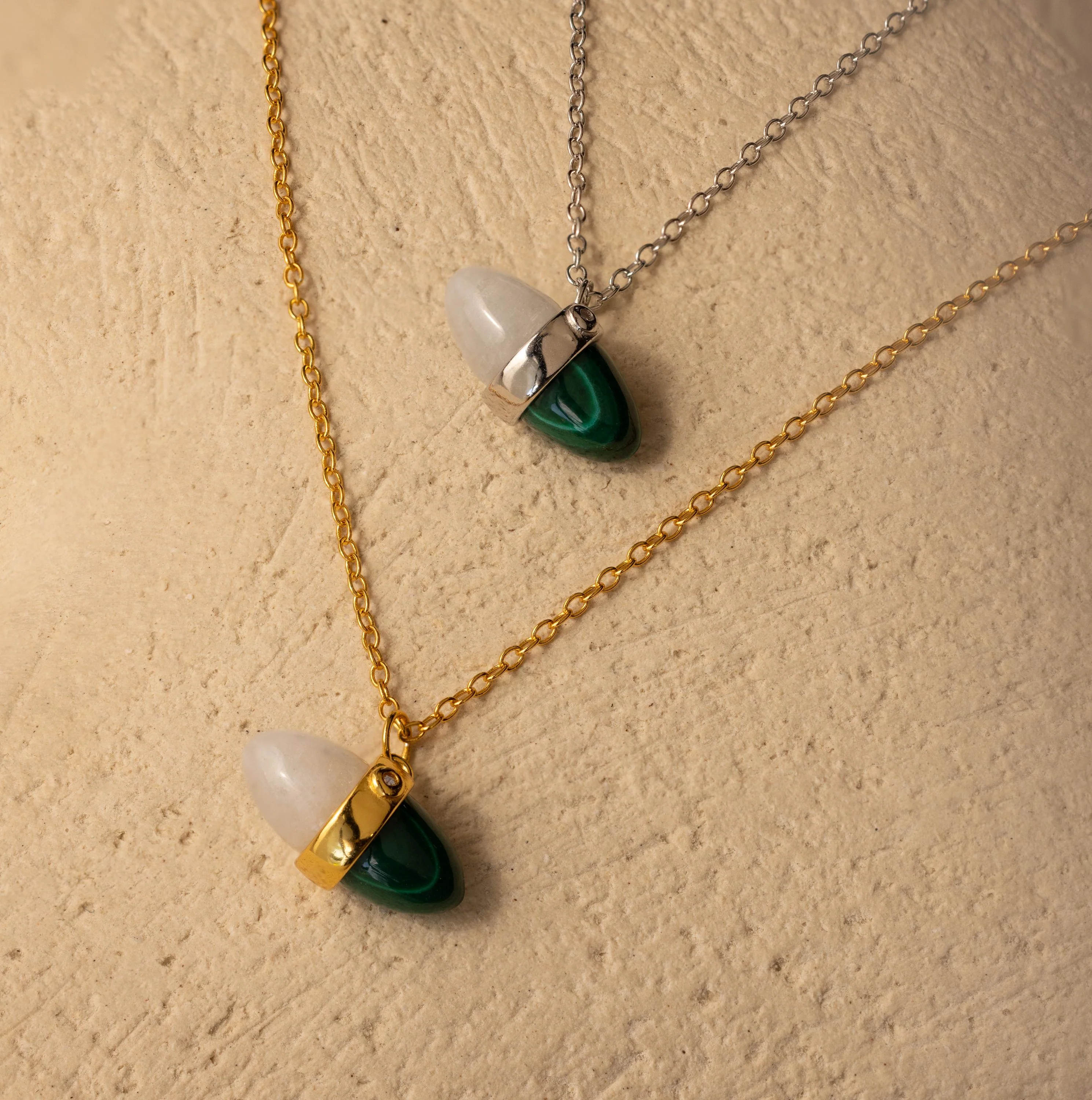 Malachite & Moonstone Necklace - Image 7