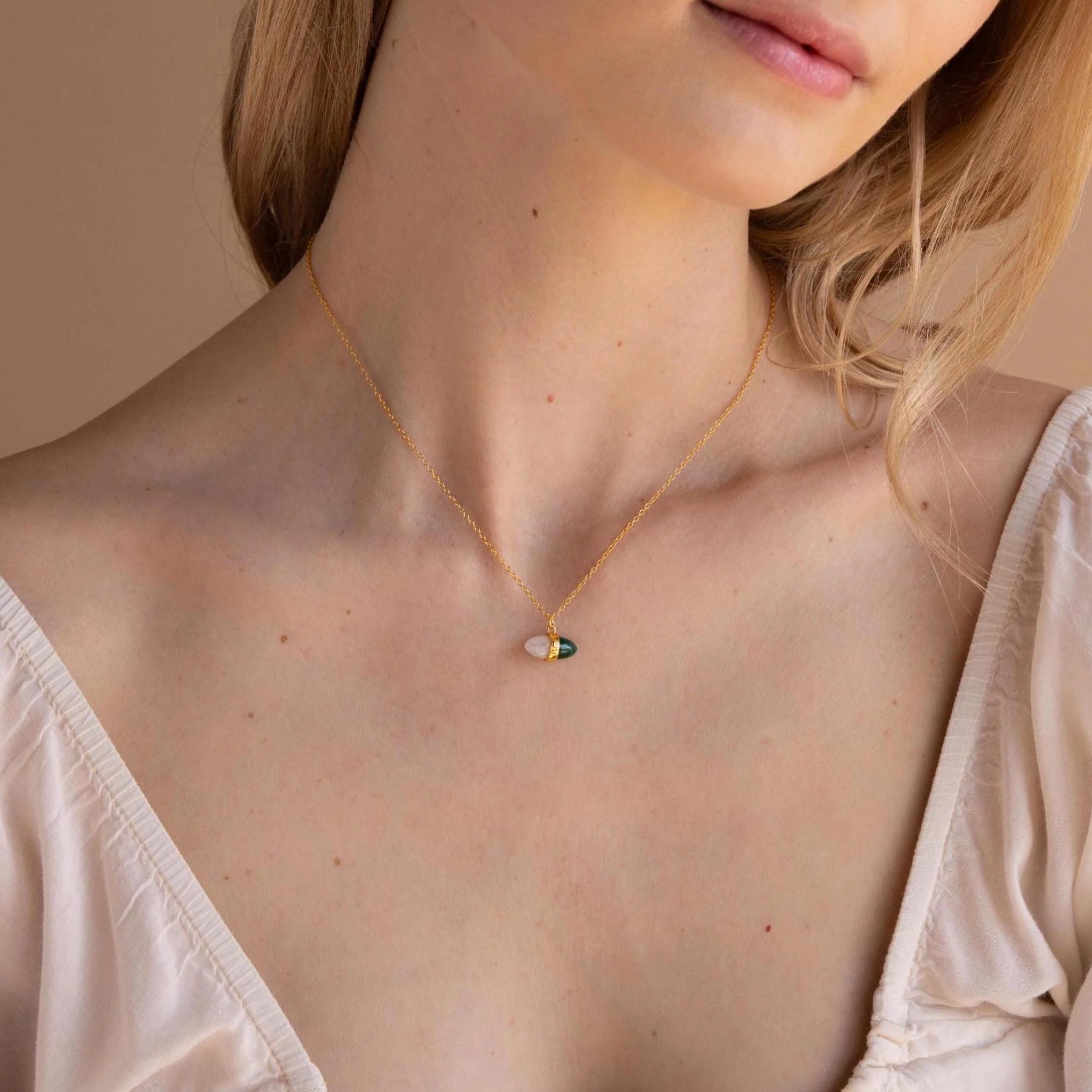 Malachite & Moonstone Necklace - Image 8