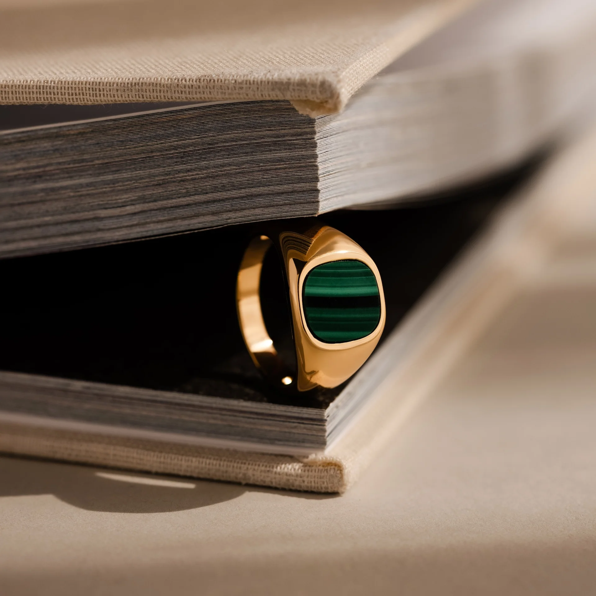 Malachite Signet Ring - Image 5