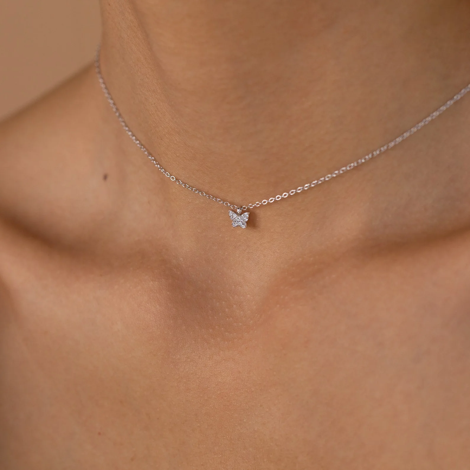 Mandy Pave Butterfly Necklace - Image 3