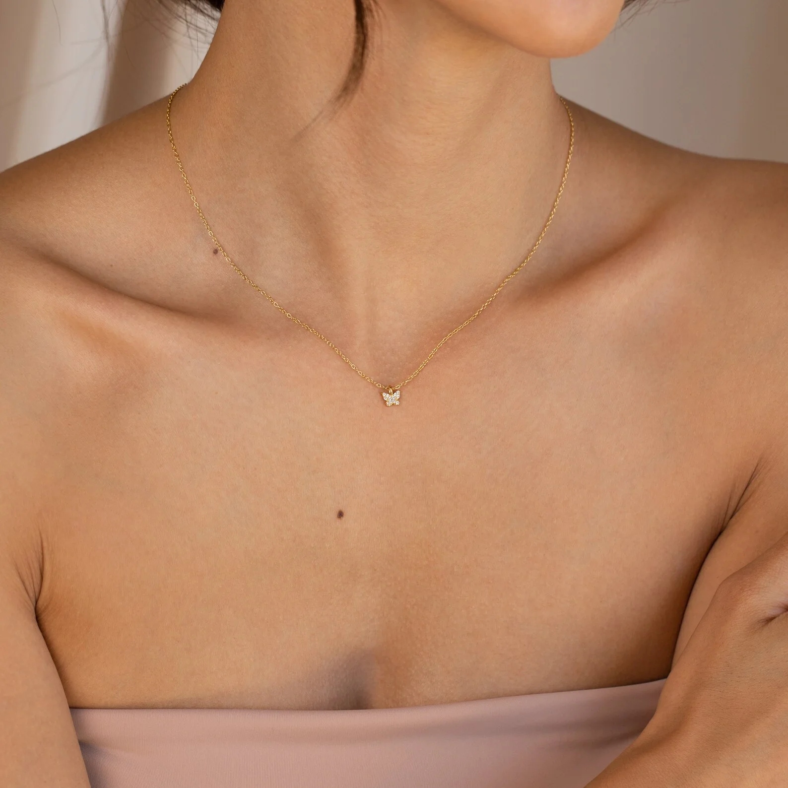 Mandy Pave Butterfly Necklace - Image 4