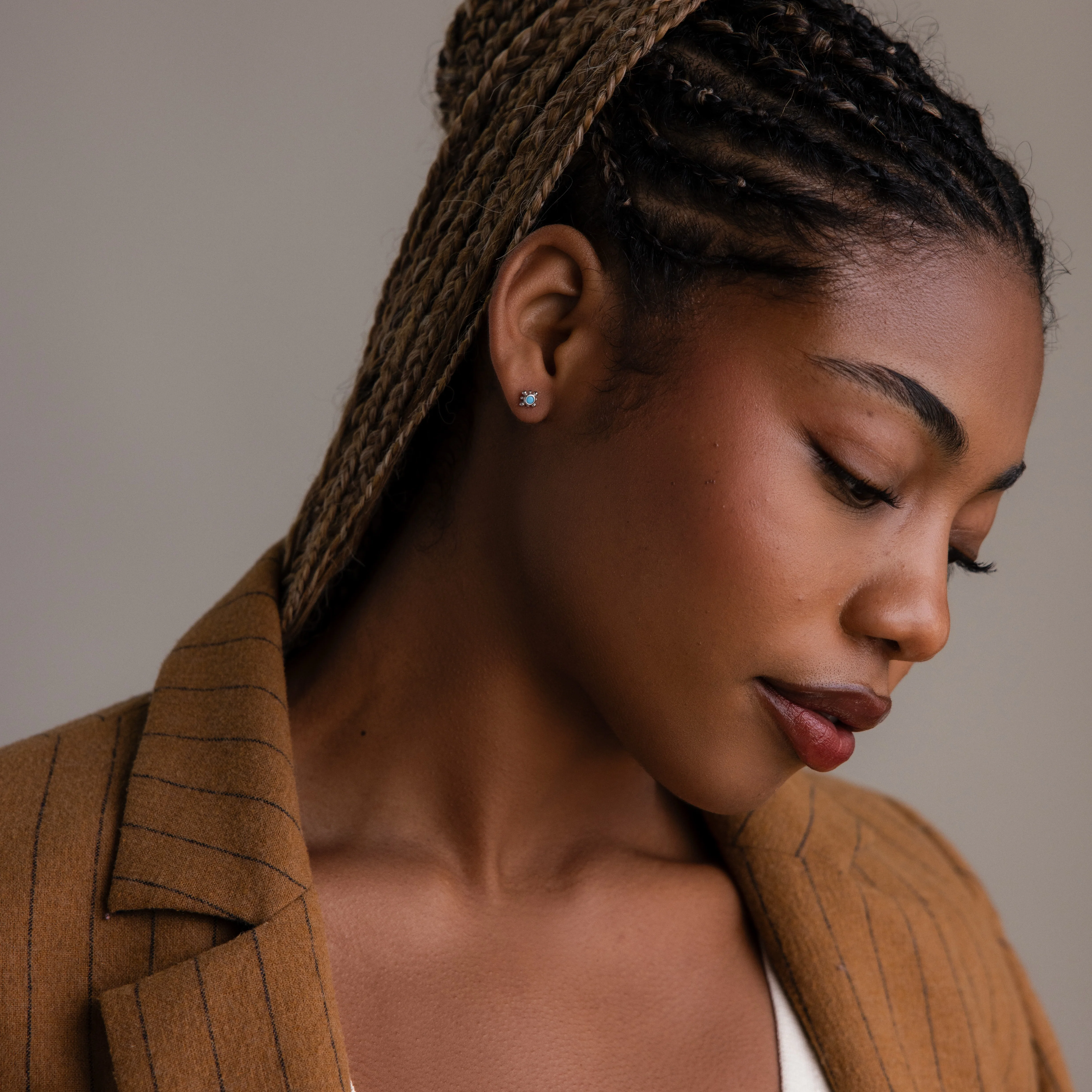 Mara Studs in Silver - Image 4