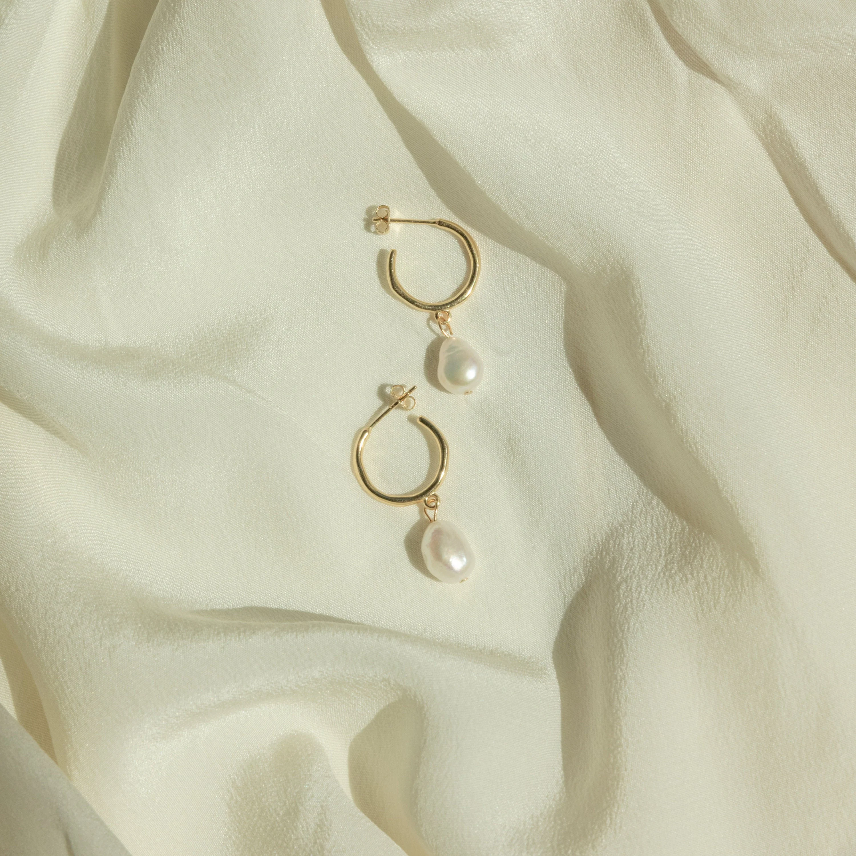 Margot Pearl Hoops - Image 3