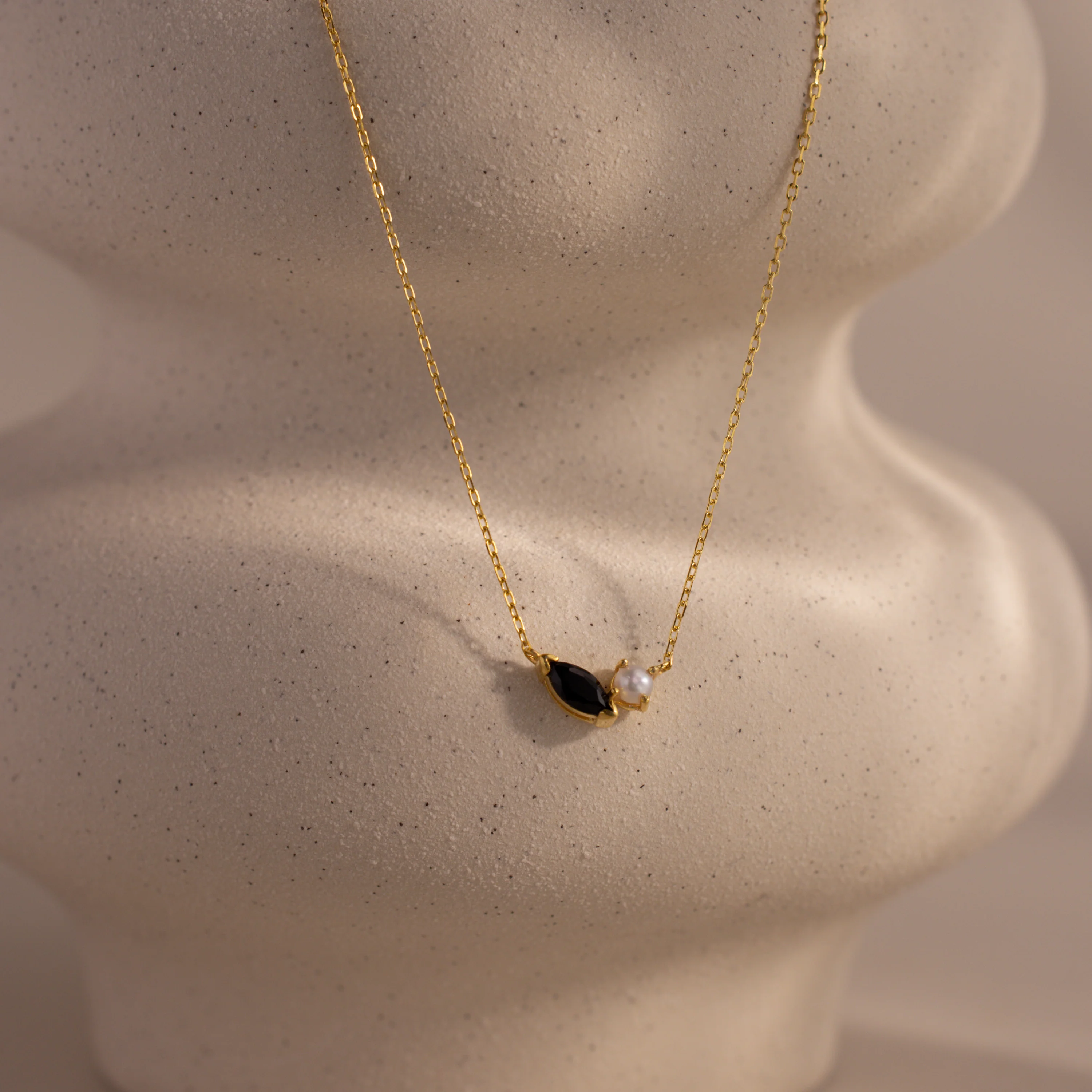 Marquise Birthstone & Pearl Necklace - Image 15