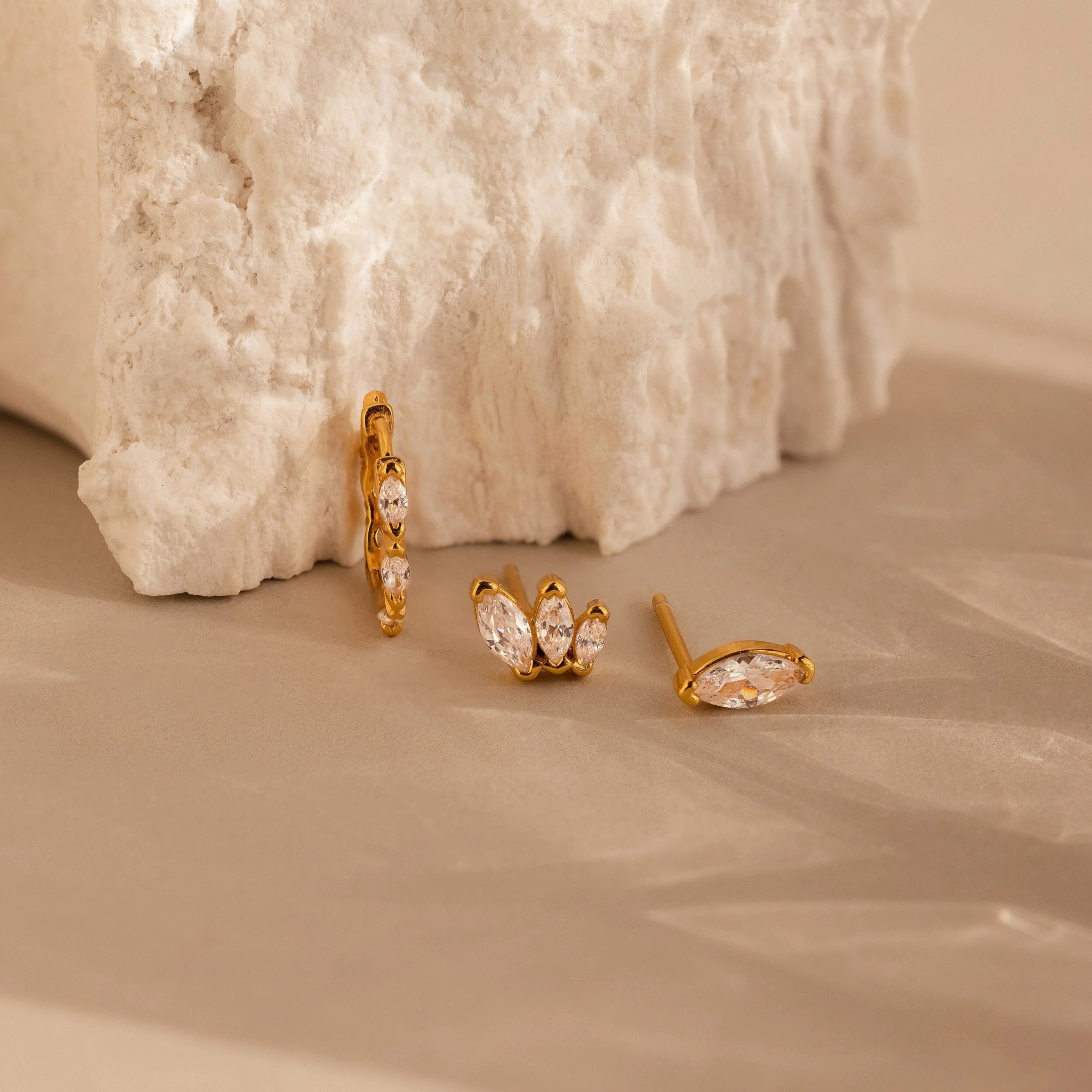 Marquise Diamond Earrings Set - Image 2