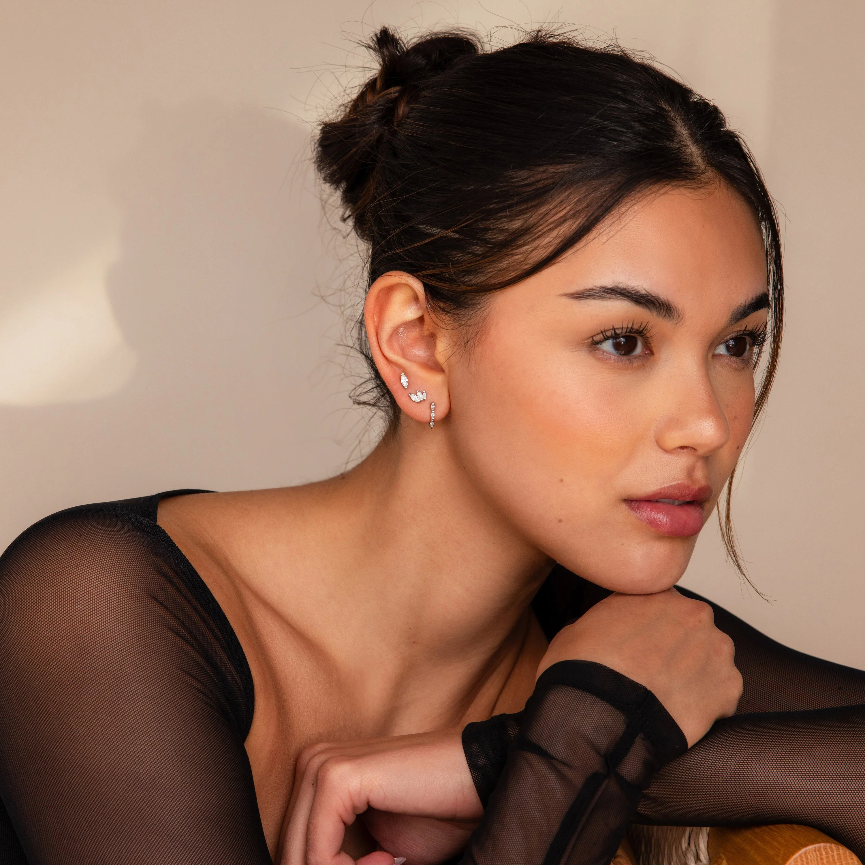 Marquise Diamond Earrings Set - Image 6