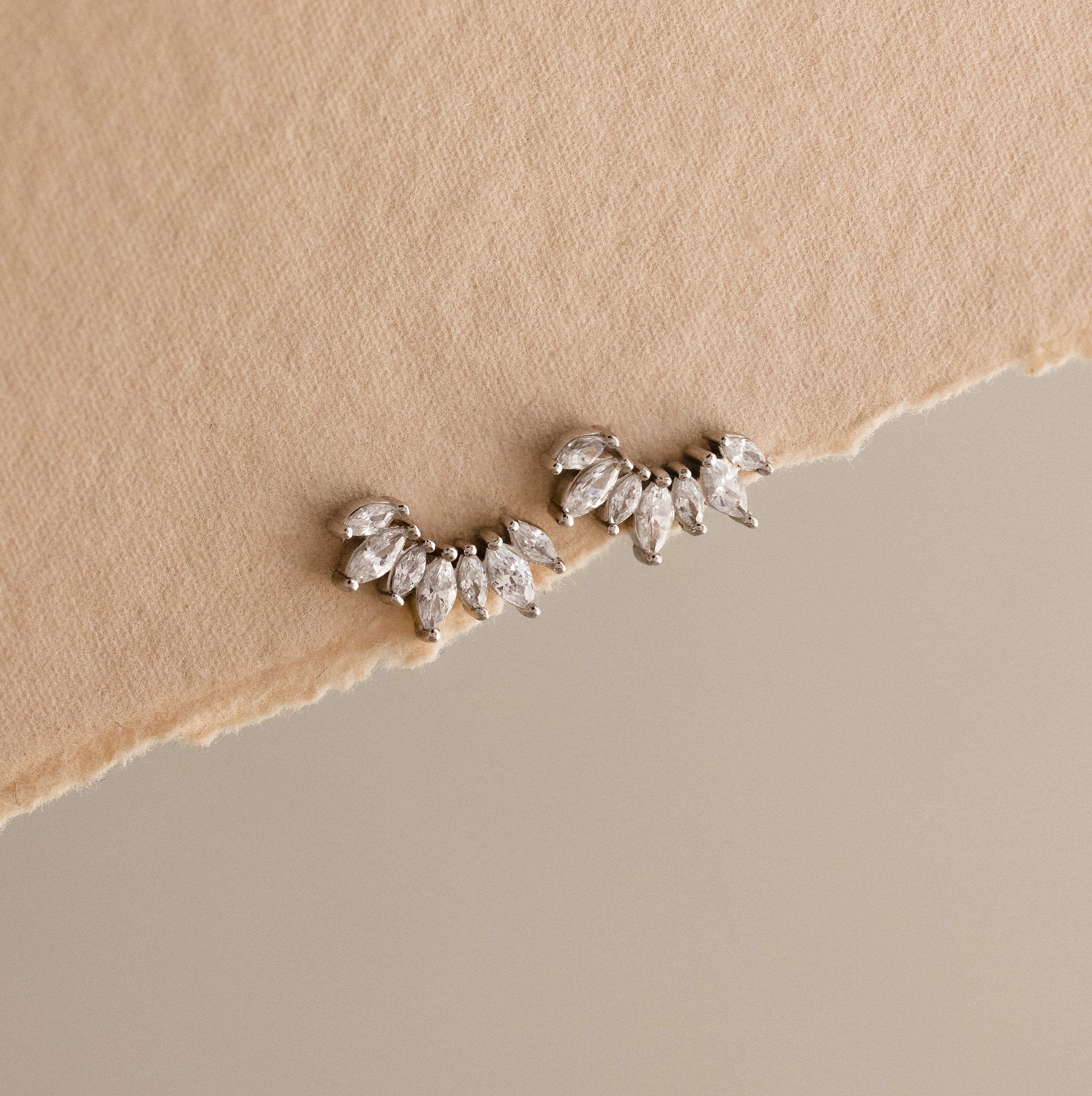 Marquise Diamond Flatback Climbers - Image 3